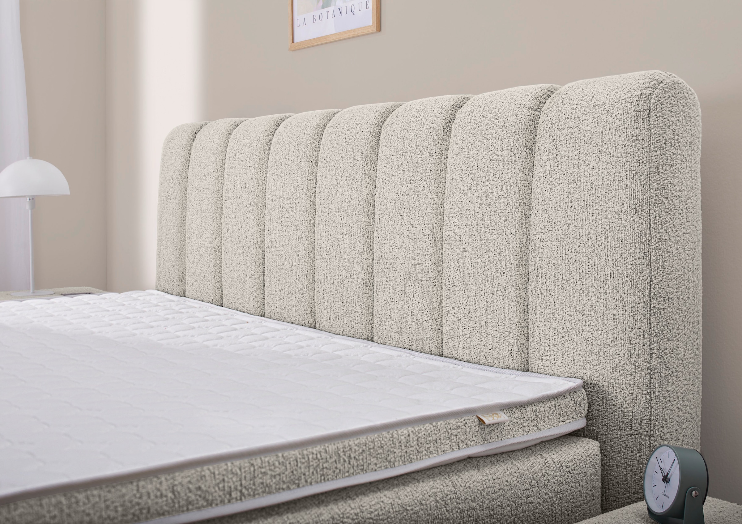 Jockenhöfer Gruppe Lit boxspring »Tilda, wahlweise mit oder ohne Bettkasten« incluant matelas TTFK 7 zones, surmatelas en mousse froide, 180x200cm