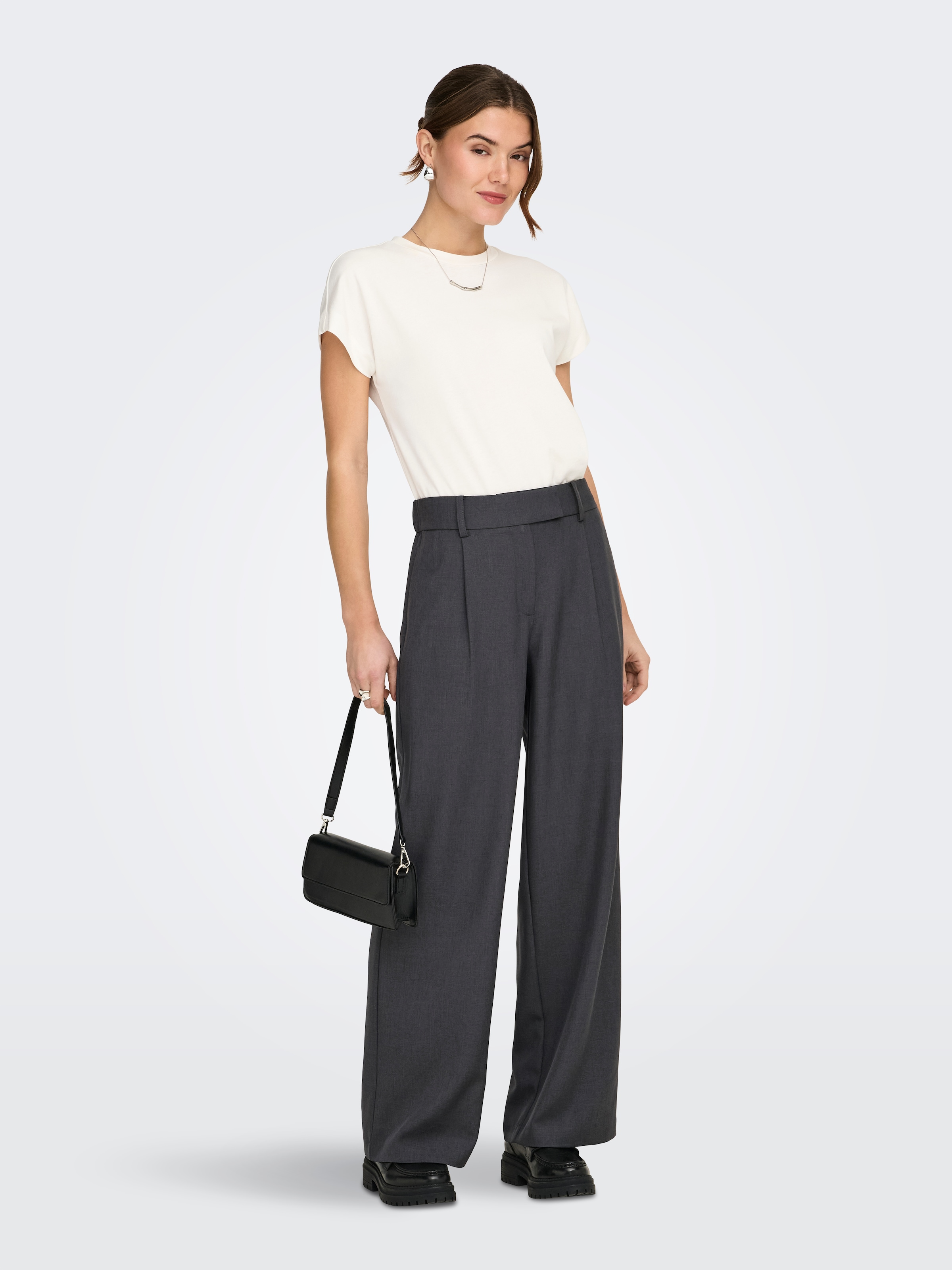 ONLY Anzughose »ONLLINDA HW STR MEL PANTS TLR NOOS«  Materialmix