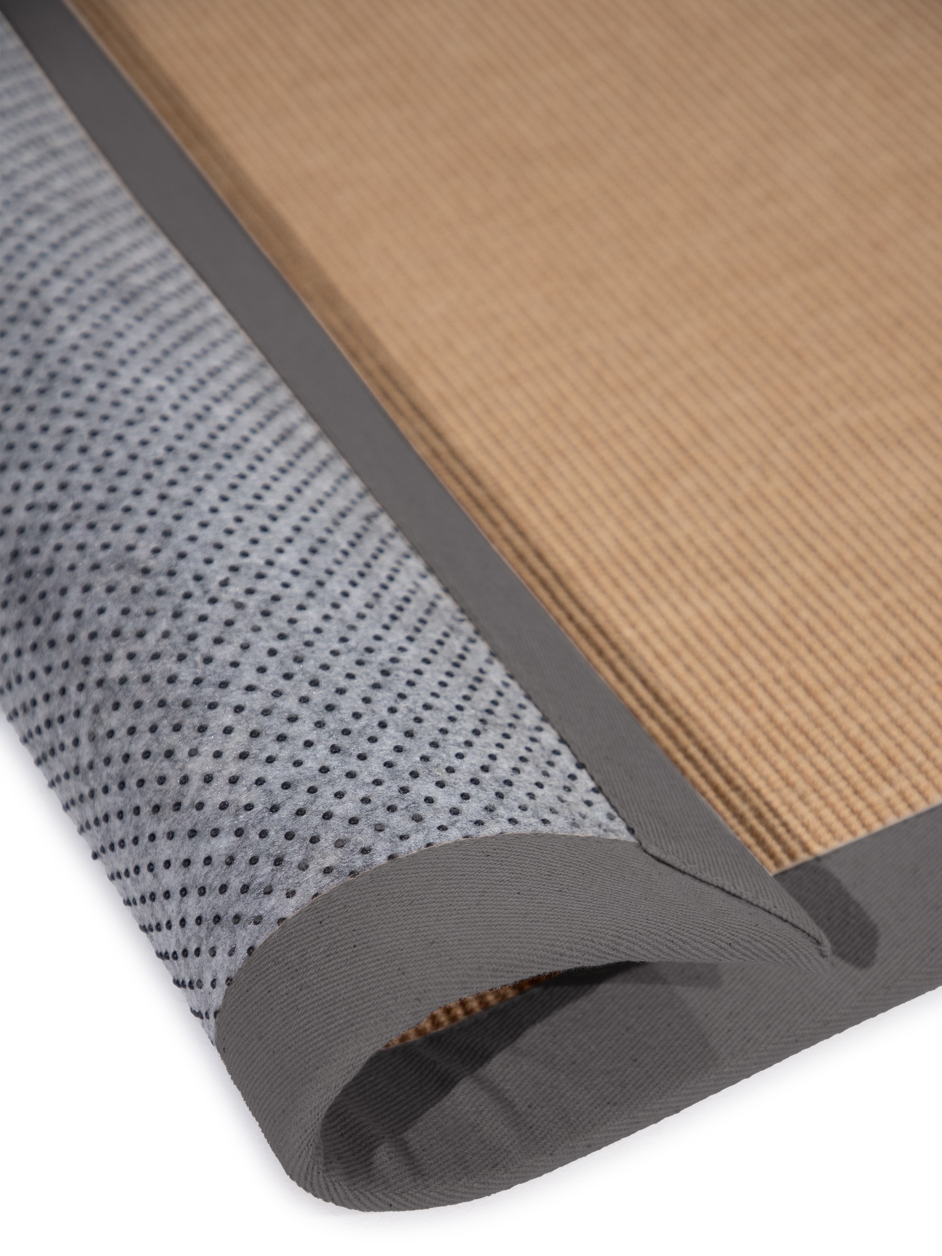 carpetfine Tapis en sisal »Sisal  ,    auch als Läufer erhältlich« Rectangulaire 5 mm Höhe mit farbiger Bordüre, Anti Rutsch Rückseite, viele Grössen, Wohnzimmer