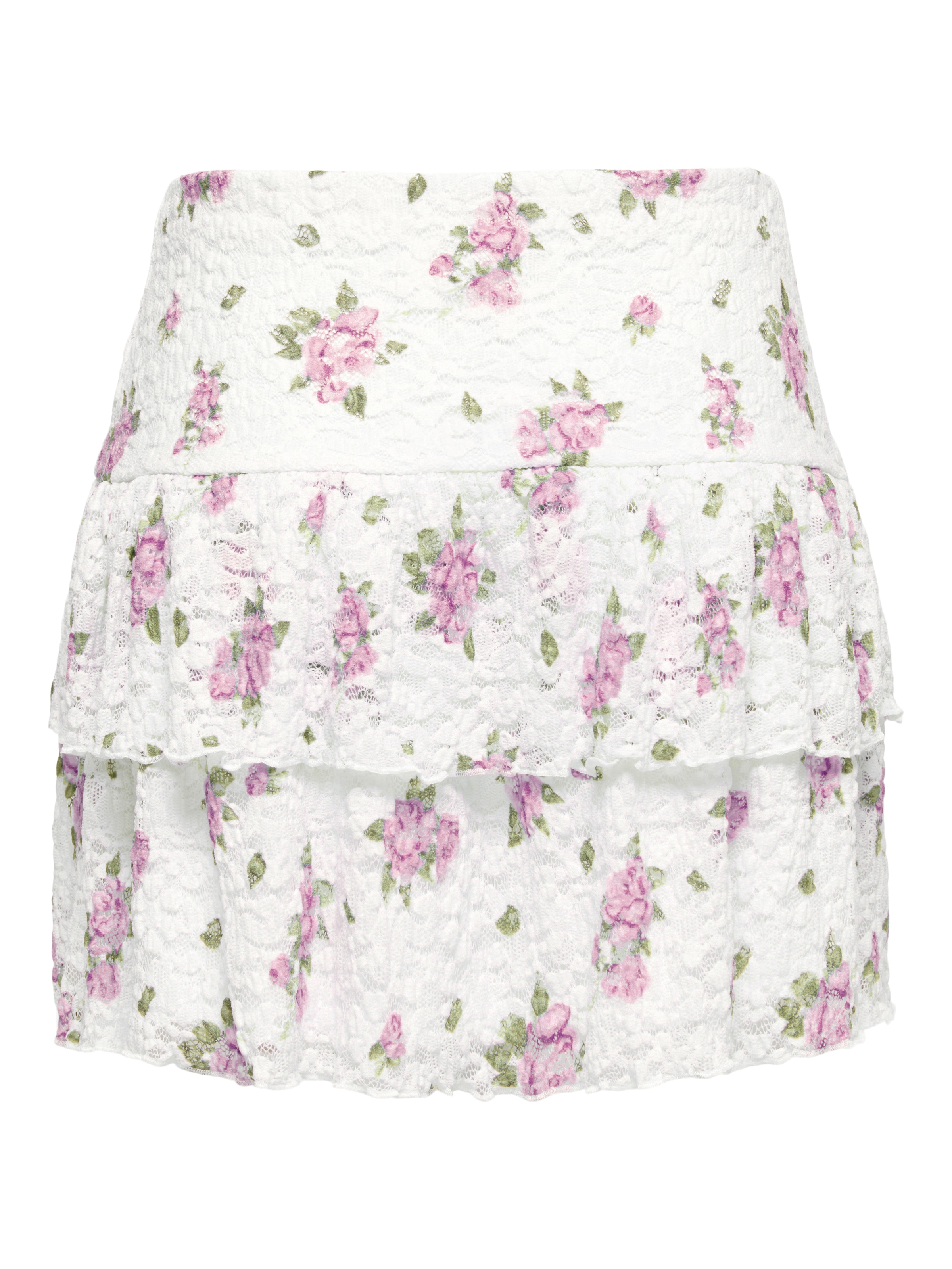 ONLY Minijupe »ONLSAGA LACE MINI SKIRT« mélange de matériaux
