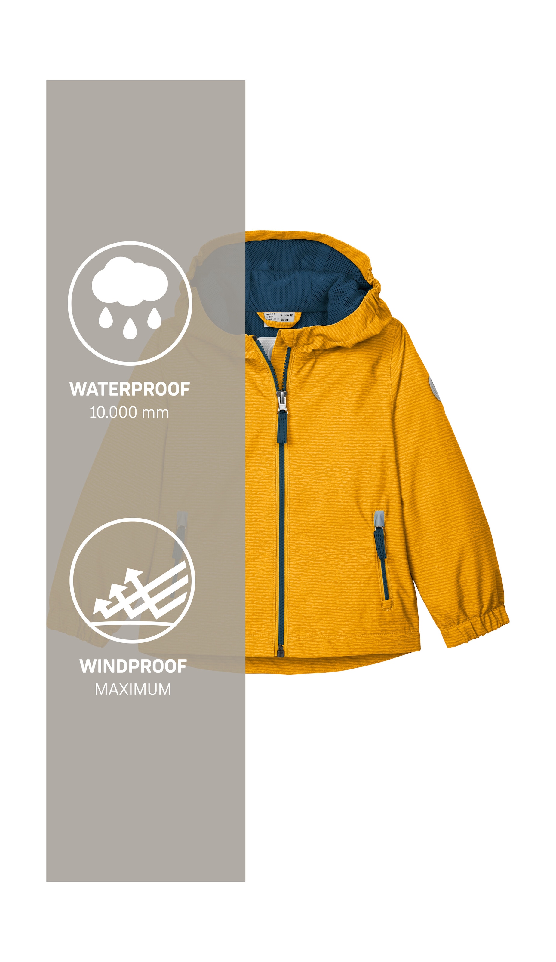 first instinct by killtec Veste fonctionnelle »FIOS 6 MNS JCKT« Wasser- und winddichte Kinderjacke, verlängerbare Ärmeln