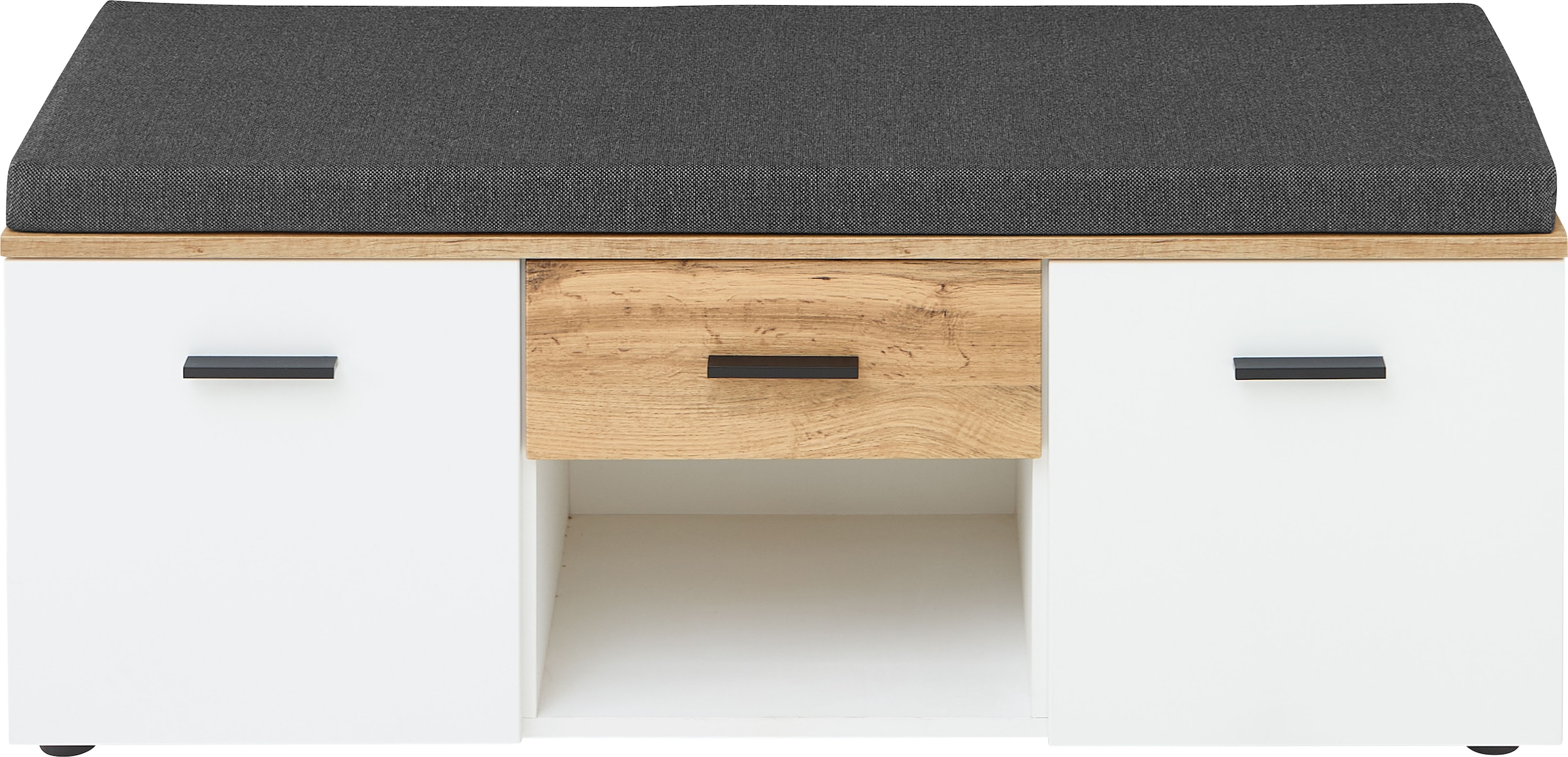Innostyle Banc »Sparks Schuhbank, 120x47x38cm (B/H/T)« 1 cuis tlg. 2 portes, 1 tiroir, 2 étagères, fermeture douce, 1 coussin d'assise