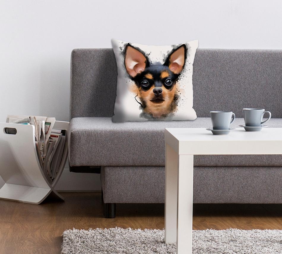 queence Coussin décoratif »Zwergpintscher« Kissenhülle ohne Füllung, 1 Stück