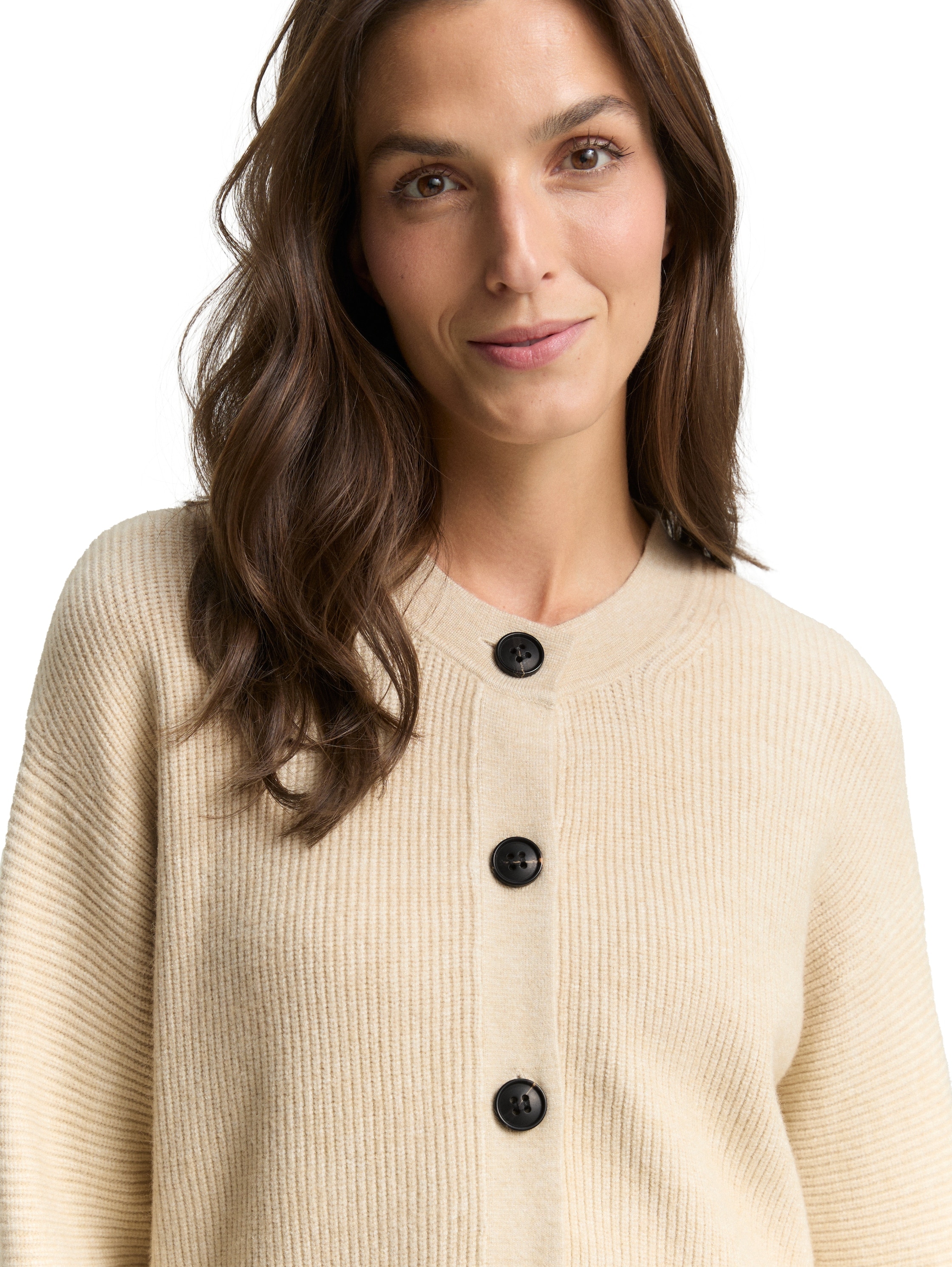 TOM TAILOR Veste en tricot mit Rippbündchen