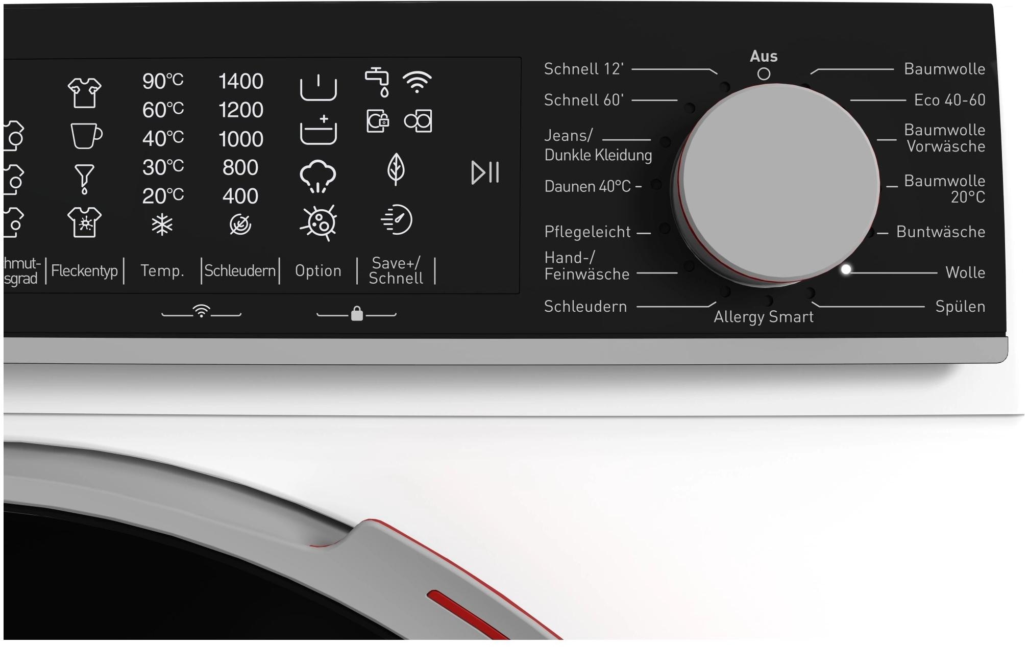   Waschmaschine »ES-WNFL014CWDA-CH Links« 10 kg 1400 U/min