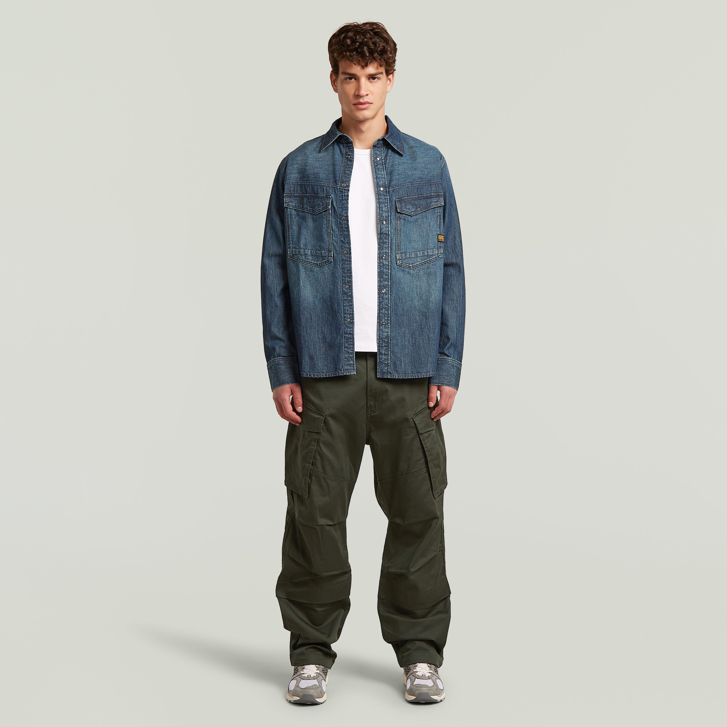 G-STAR Pantalon cargo »Rovic 3D Relaxed«  taille basse, mélange de coton avec une teneur en stretch