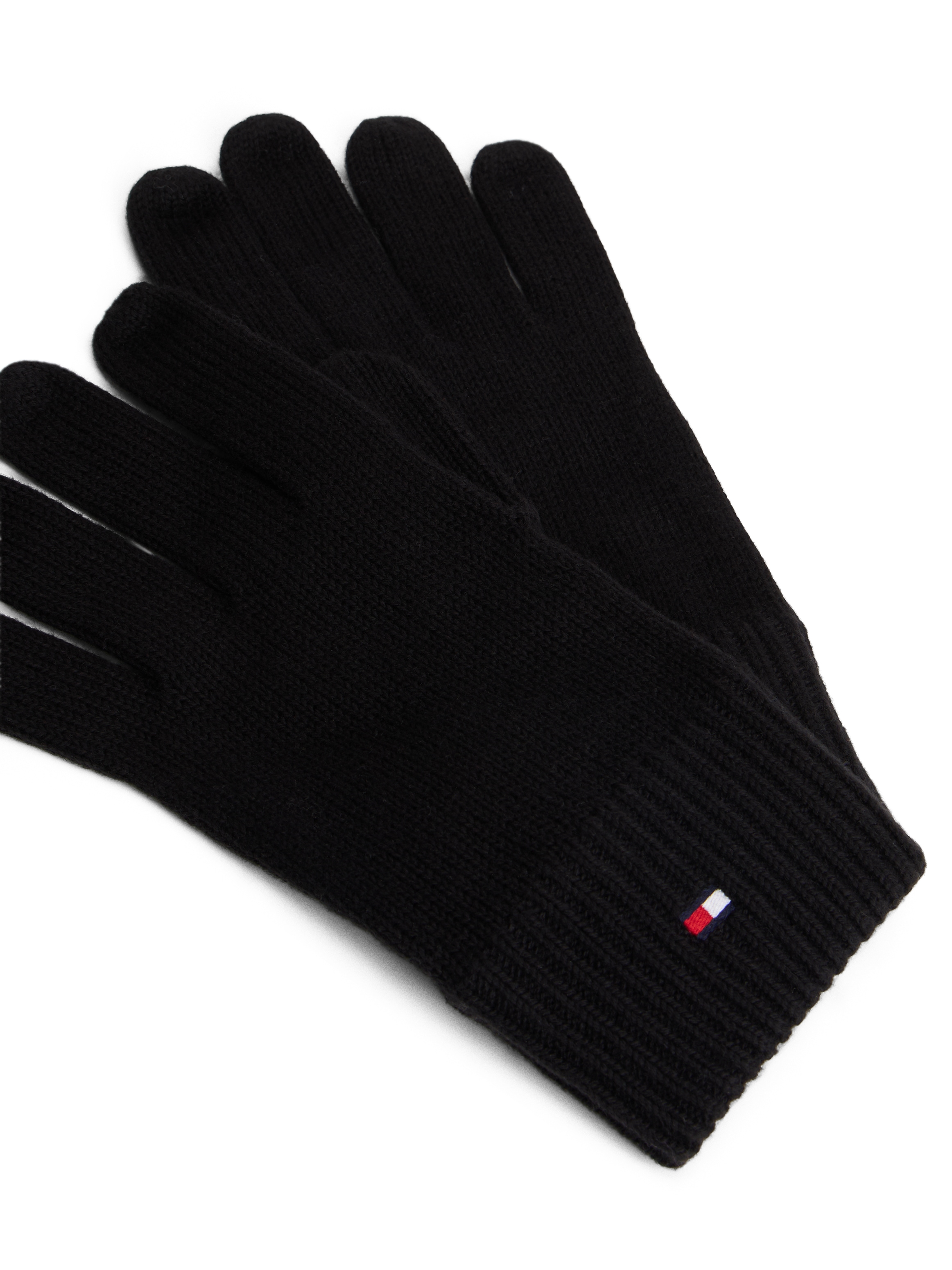 Tommy Hilfiger Strickhandschuhe »ESSENTIALS FLAG GLOVES« mit Logostickerei