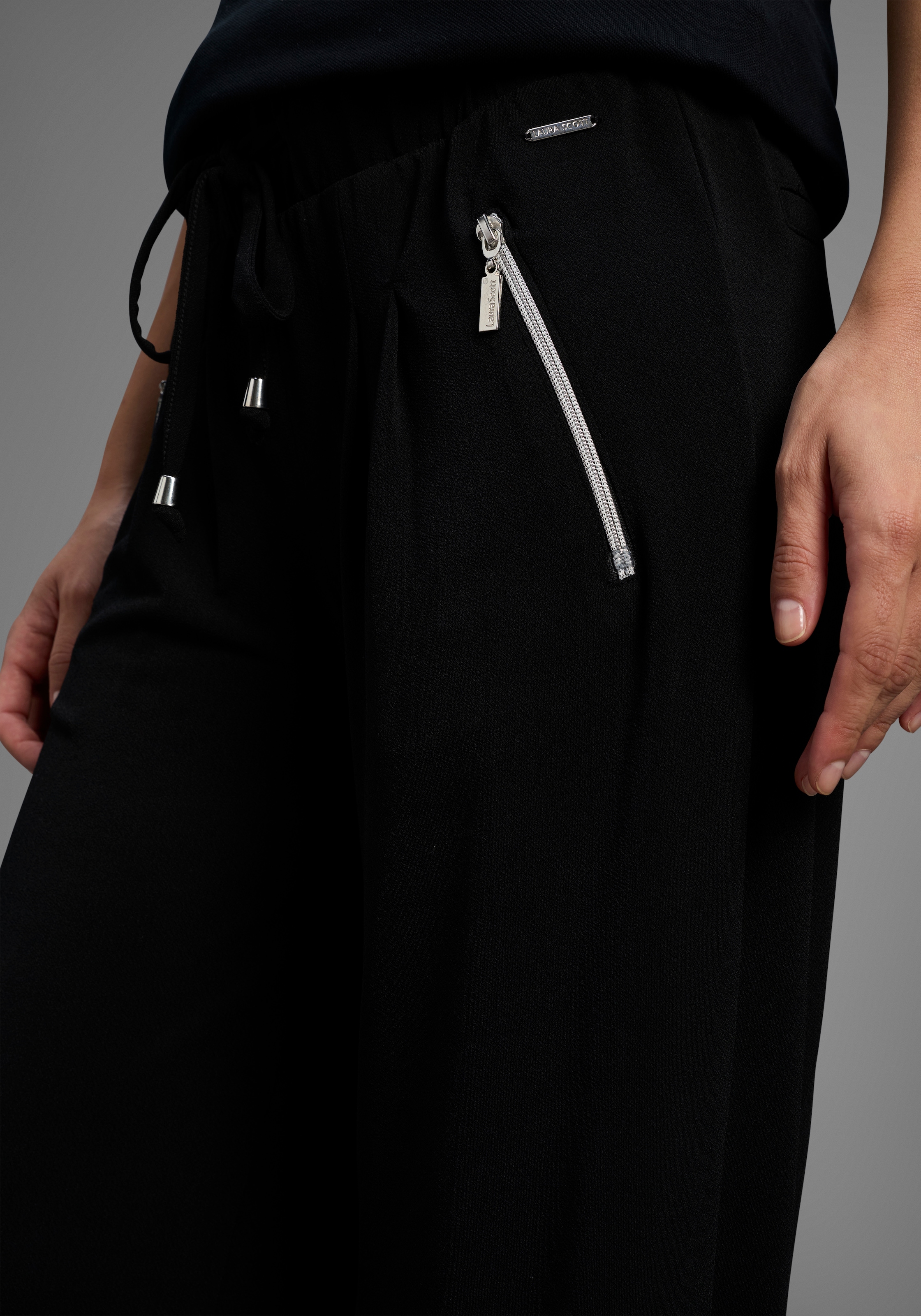 Laura Scott Pantalon en jersey  Bequemer Stoff mit Reissverschlusstaschen