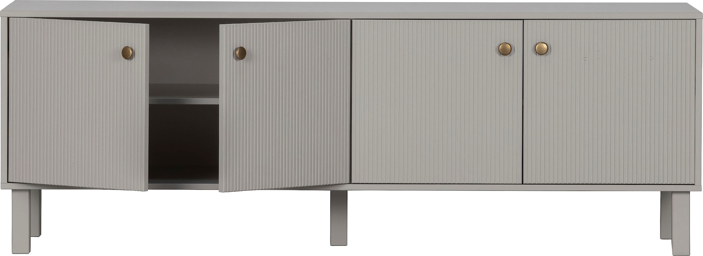 WOOOD Lowboard »Madu TV-Kommode« mit 4 Einlegeböden, H 56 cm x B 160 cm