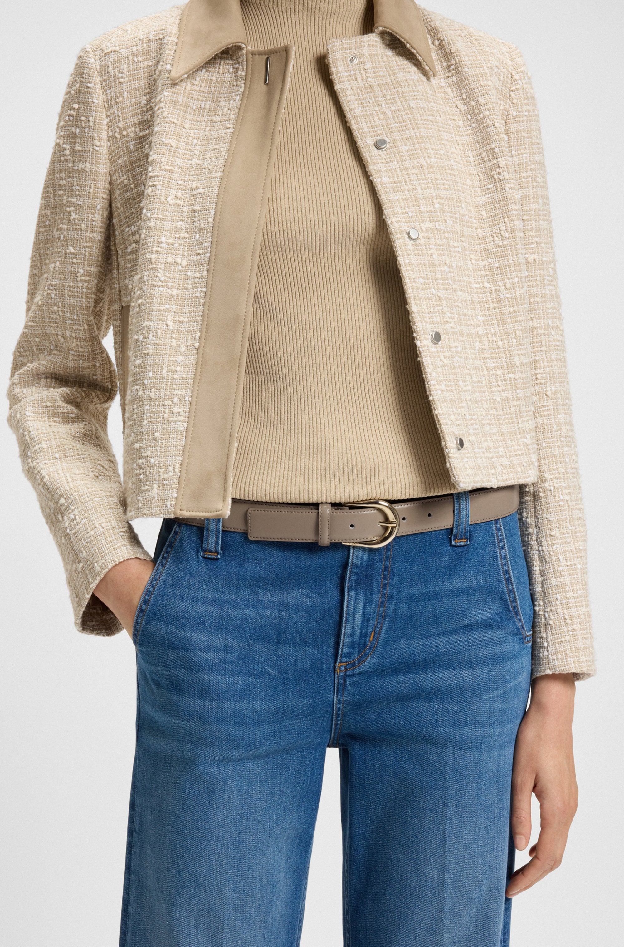 BOSS Ledergürtel »Carol-St-G_Sz30« mit abgerundeter Schliesse