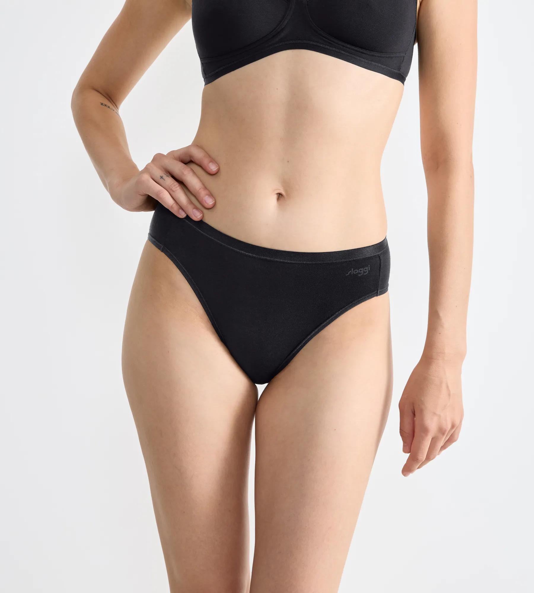 sloggi Slip tai »GO Daily Cotton« 3er Pack,  Glanz-Effekt Details, hoher Beinausschnitt, weich, elastisch