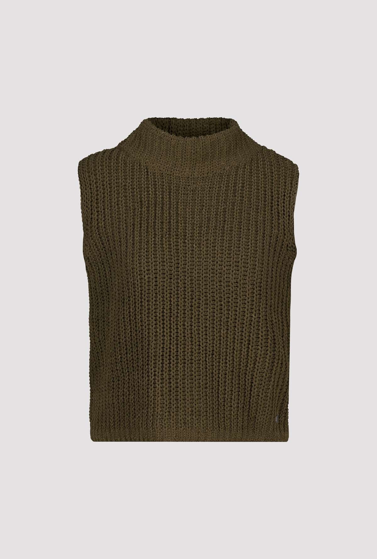 Monari Pull-over »Pullunder Basic Chenille« coupe régulière avec col montant