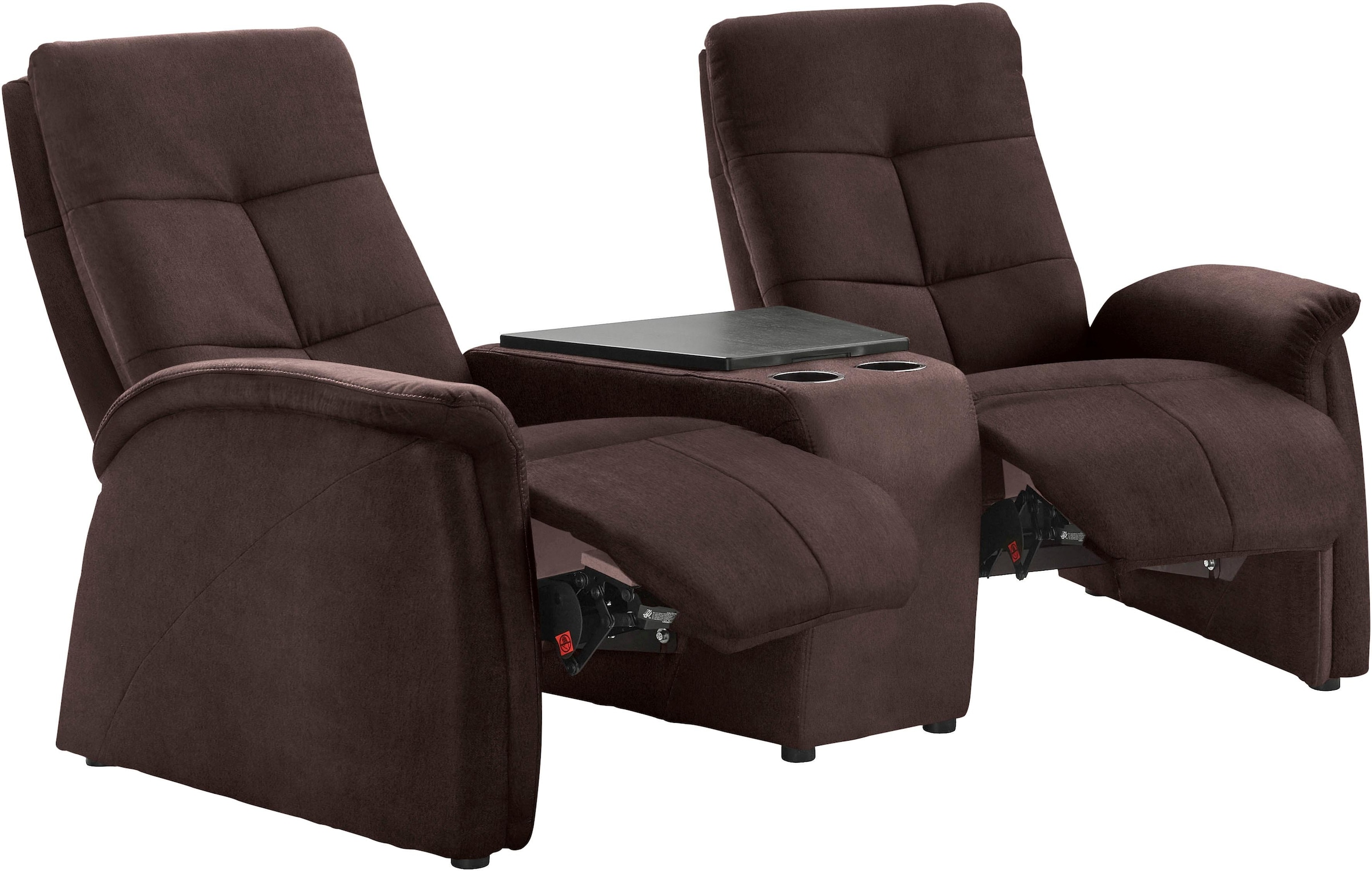 exxpo - sofa fashion 2-places »Tivoli, Kinosofa mit Relaxfunktion, mit Ablagetisch und Stauraum« bequem und komfortabel