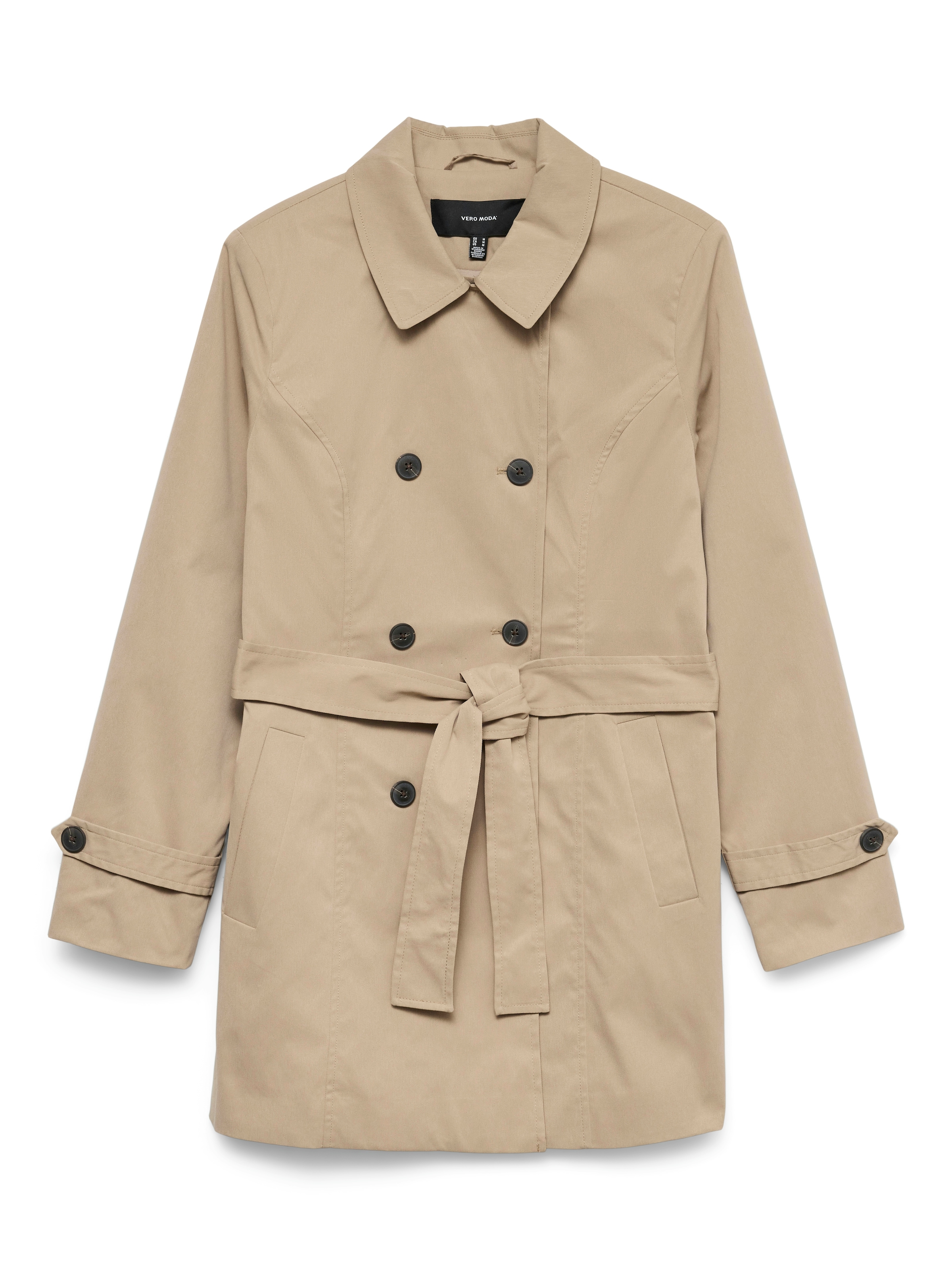 Vero Moda Trench-coat »VMCHELSEA OLIVIA TRENCHCOAT NOOS« kurzer 2-Reiher mit abnehmbarem Bindegürtel