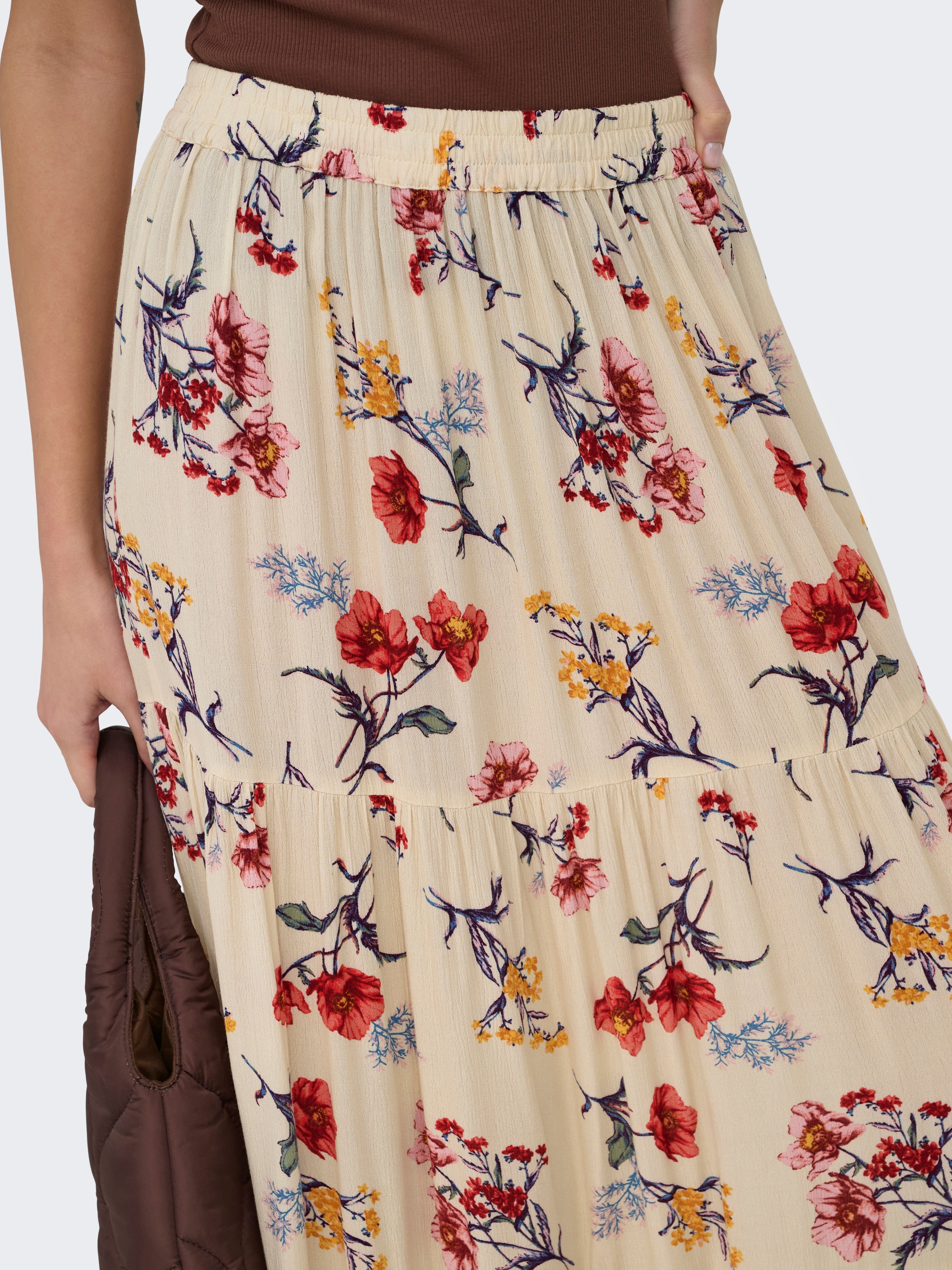 ONLY Maxi jupe »ONLLUNA LONG SKIRT WVN« viscose