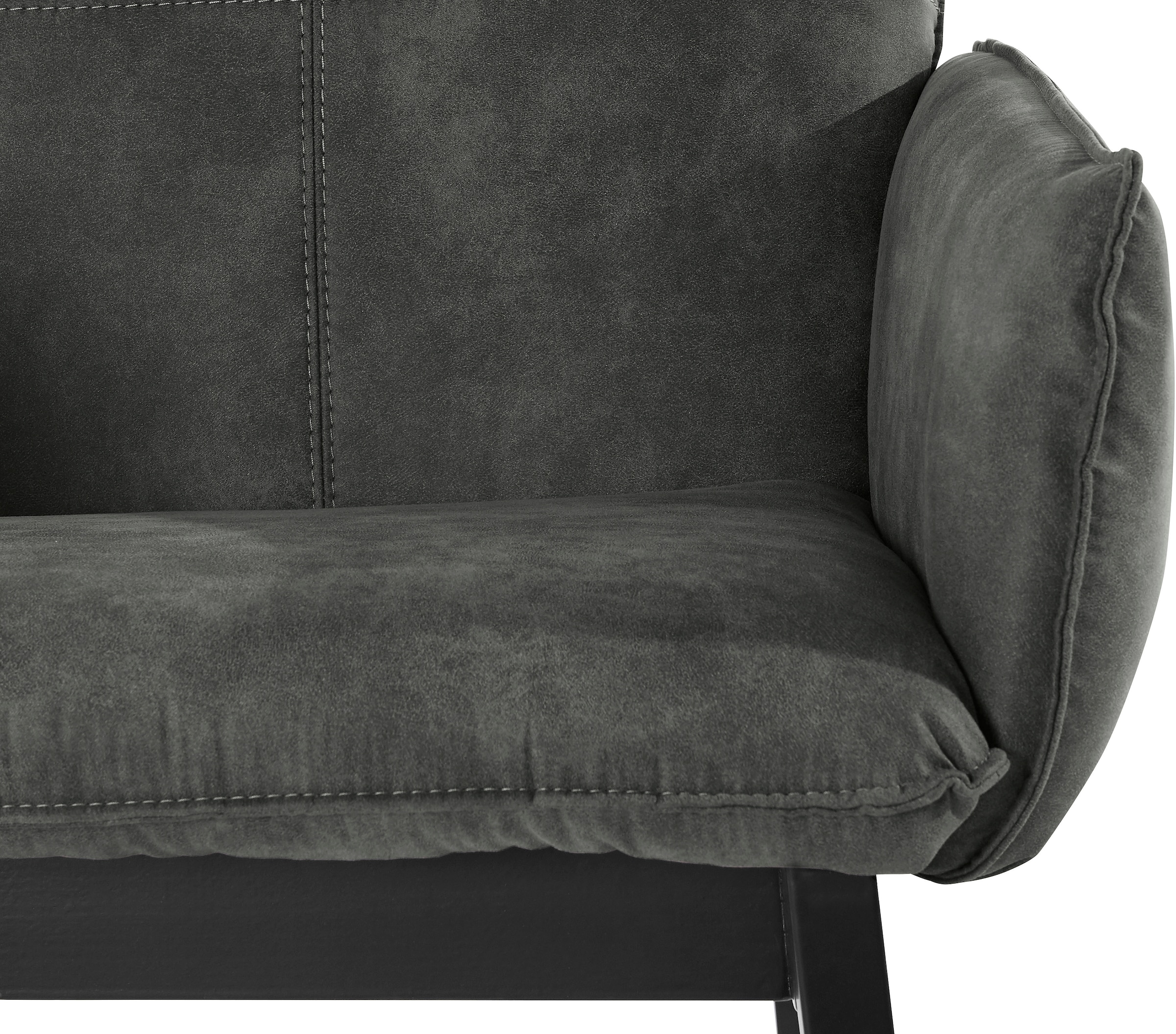 Home affaire Armlehnstuhl »Model 6« (Set) 2 Stk.Bezug in Microfaser oder Leder, Gestell ist Buche in schwarz lackiert