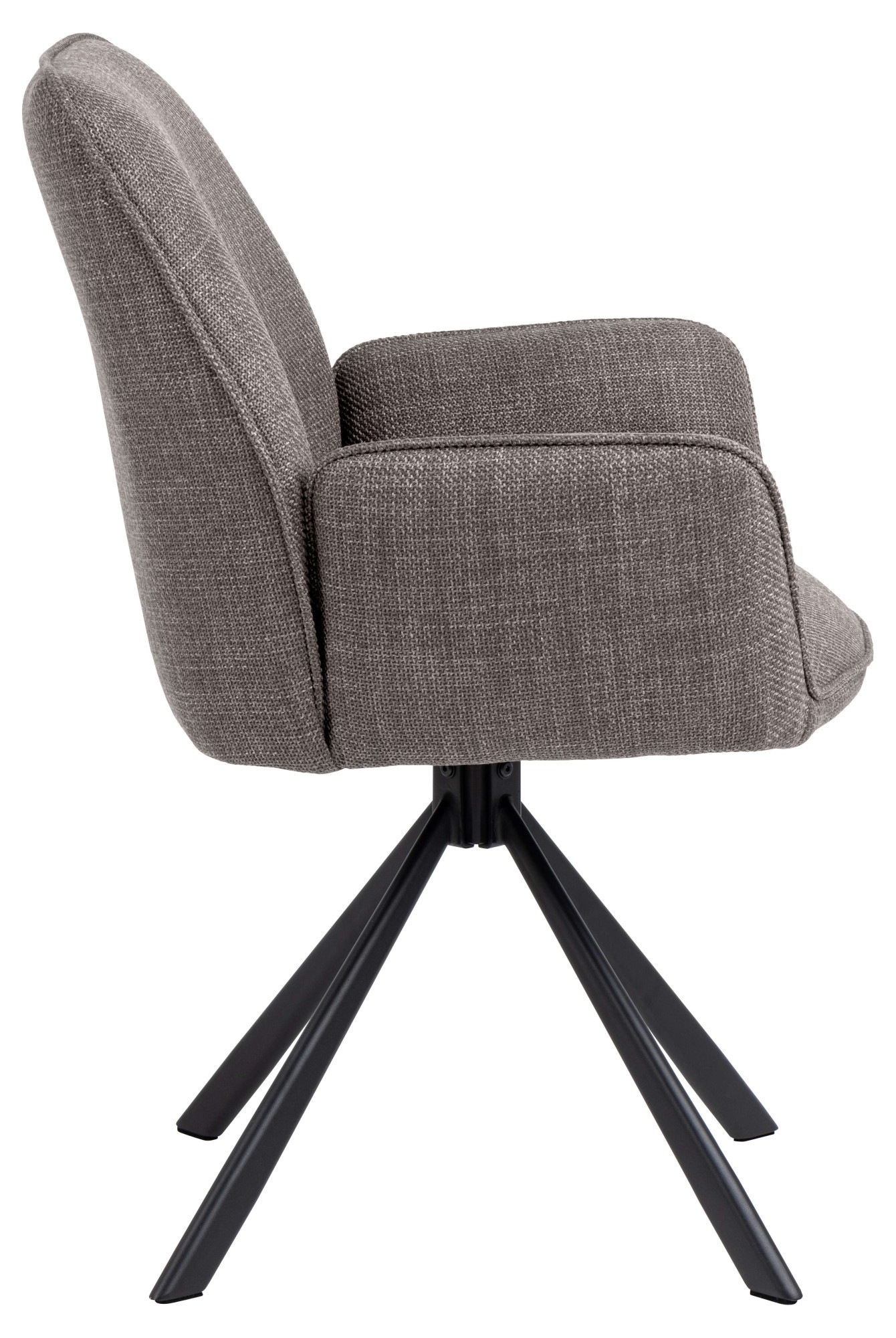 ACTONA GROUP Chaise de salle à manger »Glenda 2er-Set, 360° drehbar, mit Armlehnen, in mehreren Farben« () rembourré, avec accoudoir, pieds en acier noir, pivotant, lot de 2