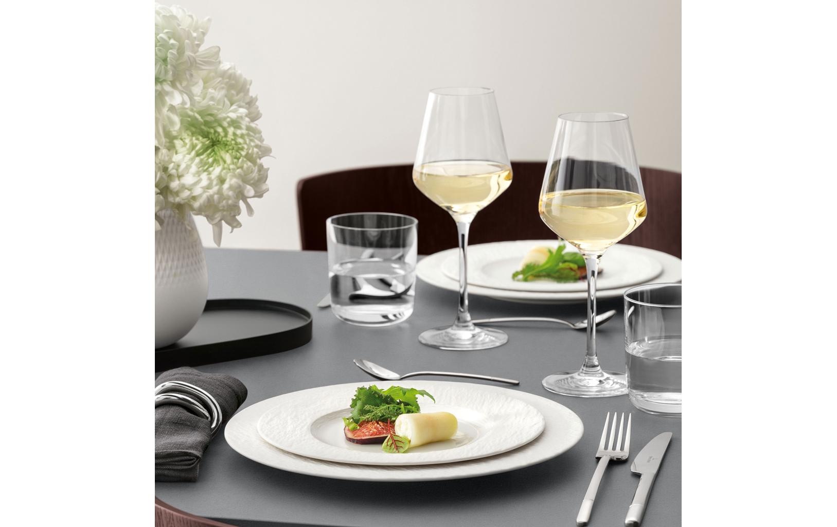 Villeroy & Boch Assiette à dessert »Manufacture Ice 6 Stück« Eleganter Kuchenteller aus weissem Porzellan