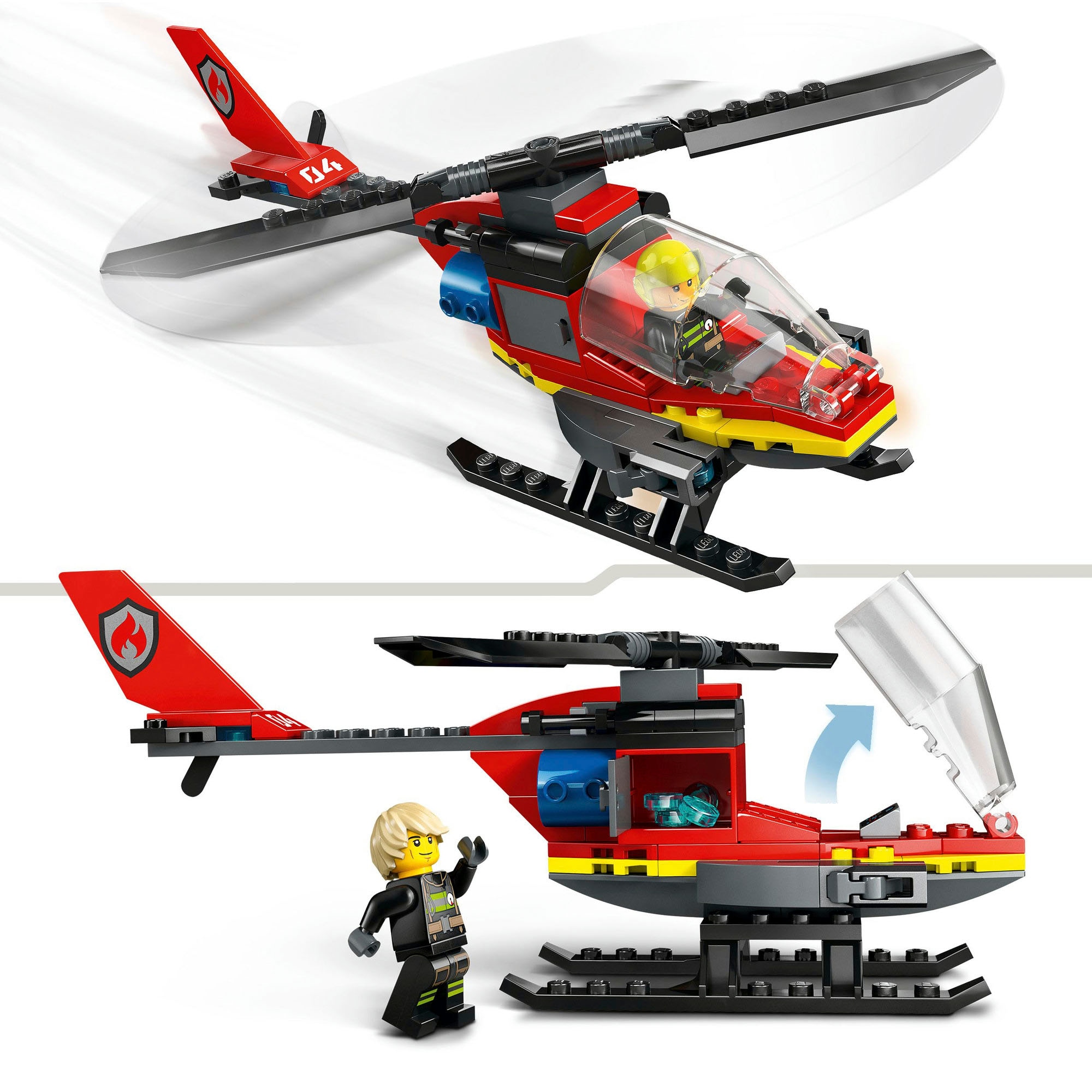 LEGO® Pions de construction »Feuerwehrhubschrauber (60411), LEGO City« Made in Europe