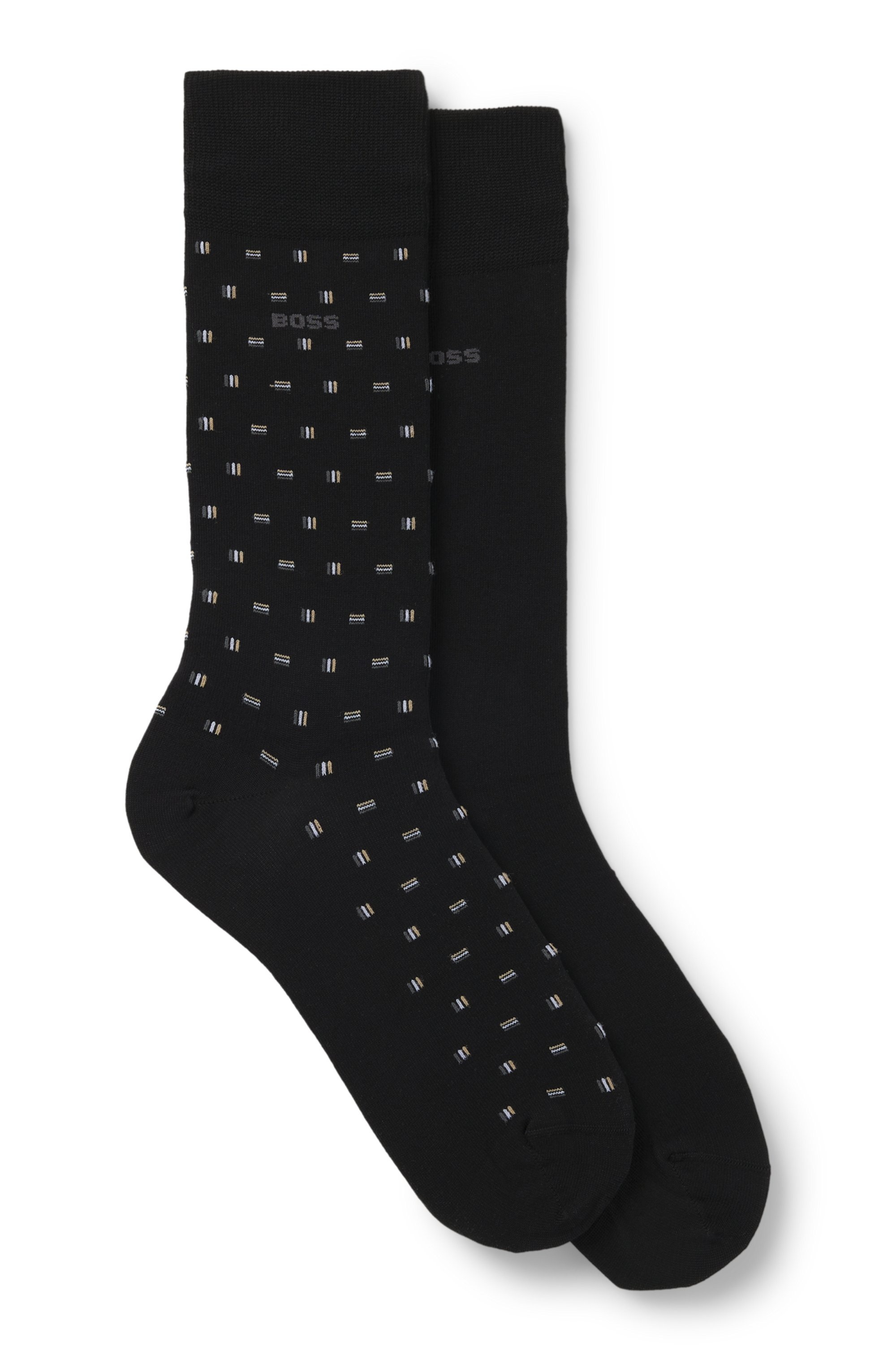 BOSS Chaussettes d'affaires »2P RS Mini Iconic« 2 Couple tlg. Socken Pack aus 1x uni und 1x minimalistisches Muster