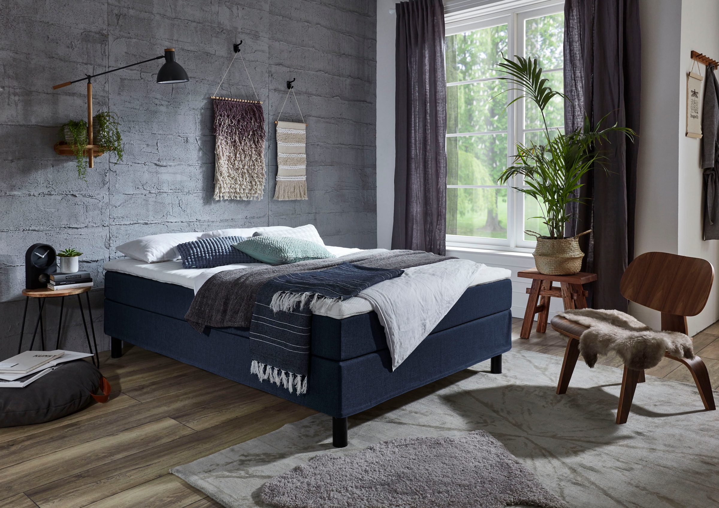 ATLANTIC home collection Lit de boxe »Happy« ohne Kopfteil, mit Topper, wahlweise mit oder ohne Bettwaren
