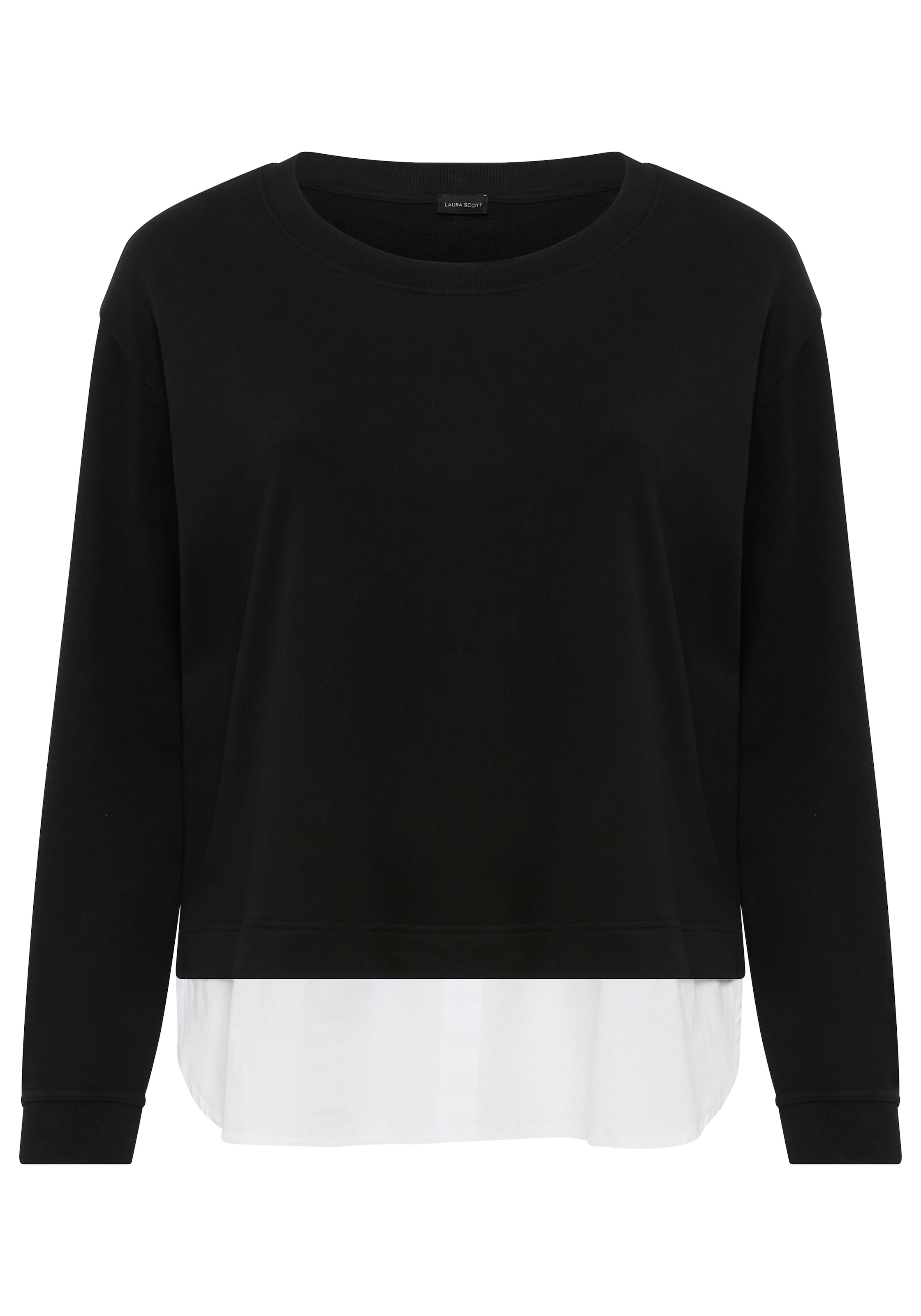 Laura Scott CURVE Sweatshirt , mit gepflegtem Bluseneinsatz - GROSSE GRÖSSE
