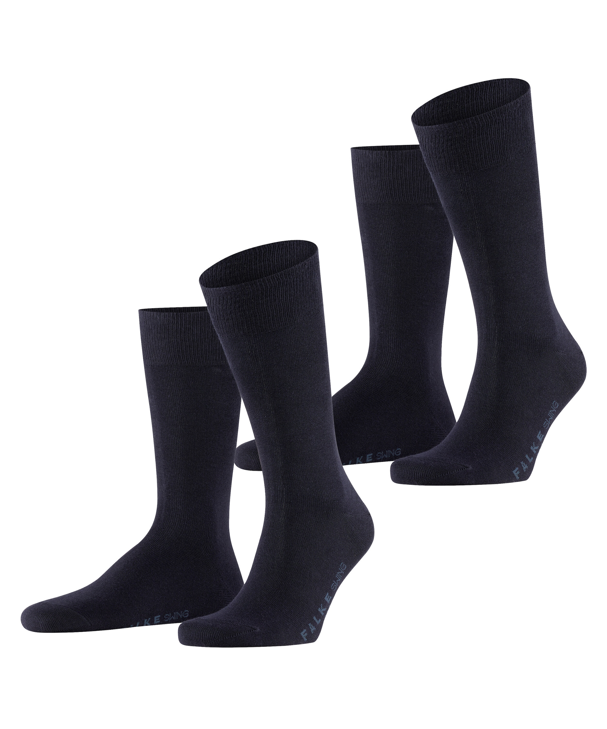 FALKE Socken »Swing« 2 Paar,  im Doppelpack, aus Baumwolle, verstärkt, mit flacher Zehennaht