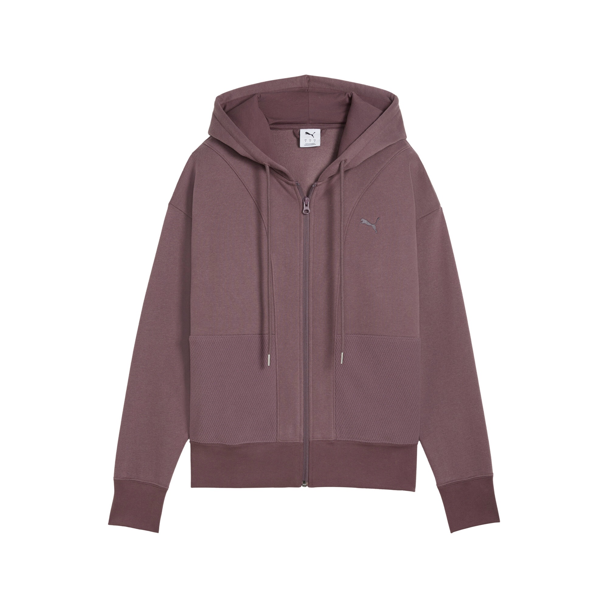 PUMA Kapuzensweatshirt »HER RELAXED FULL-ZIP HOODIE FL«, mit Reissverschluss, mit Kängurutasche
