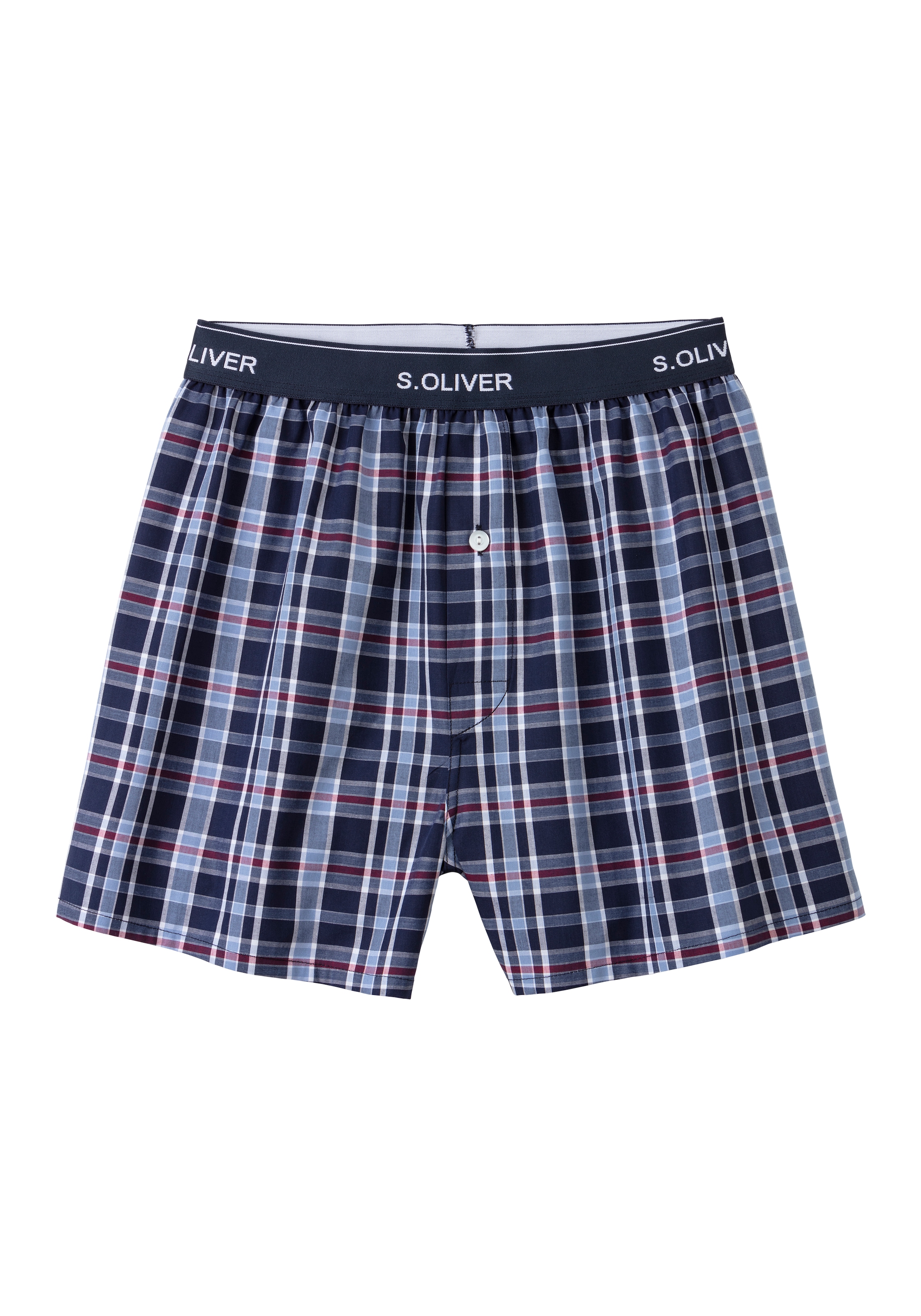 s.Oliver Webboxer Packung, 2 cuis mit Logo Webbund