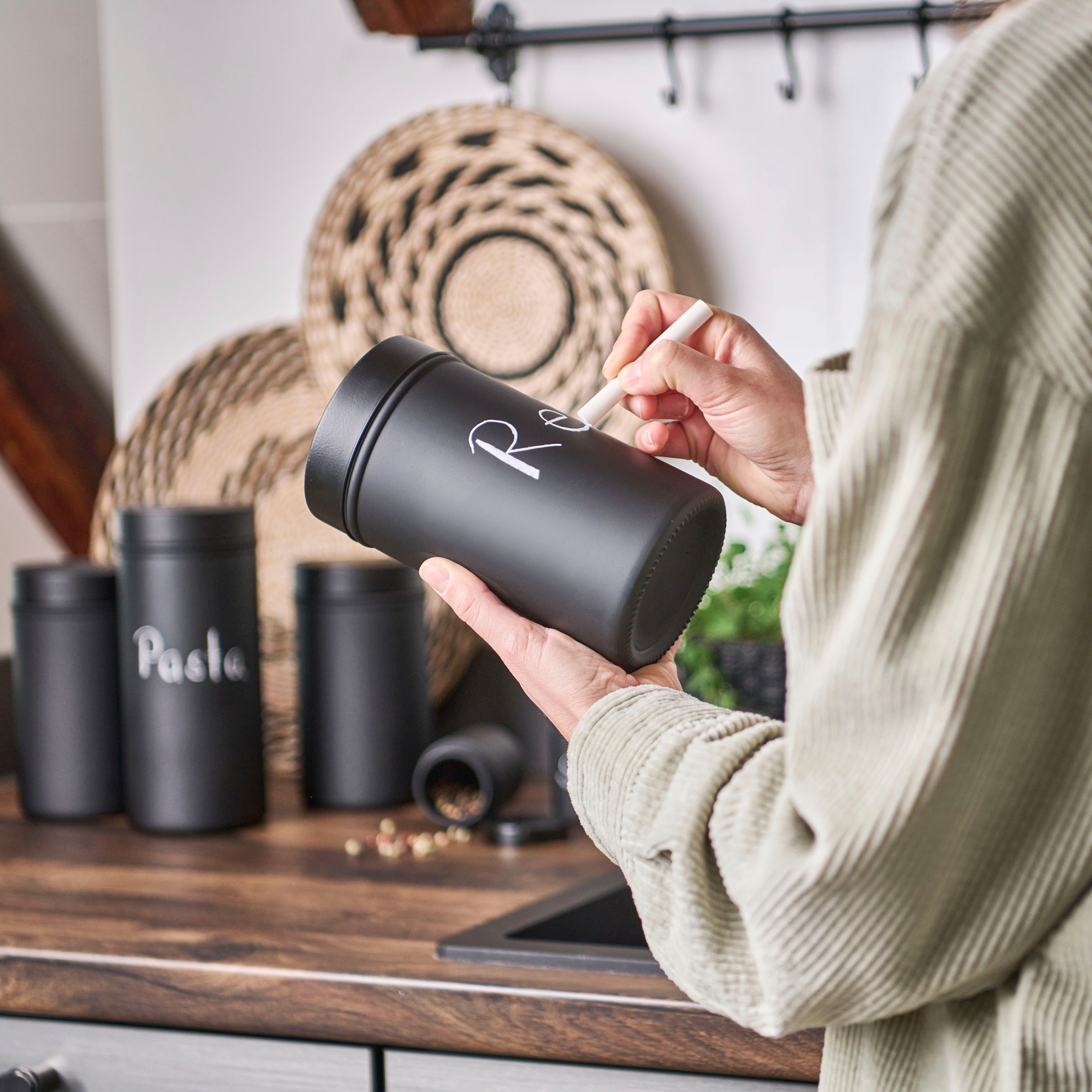 Zeller Present Boîte à provisions Set, 3 cuis tlg. beschriftbar