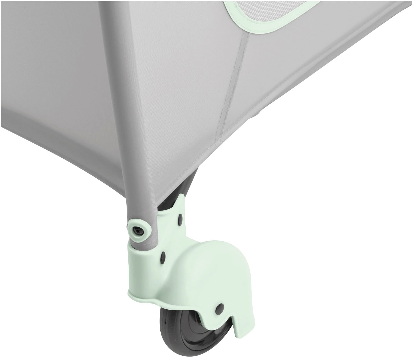 Hauck Baby-Reisebett »Sleep N Play Go Plus, Dusty Mint« mit integrierten Rädern; Vorderausstieg