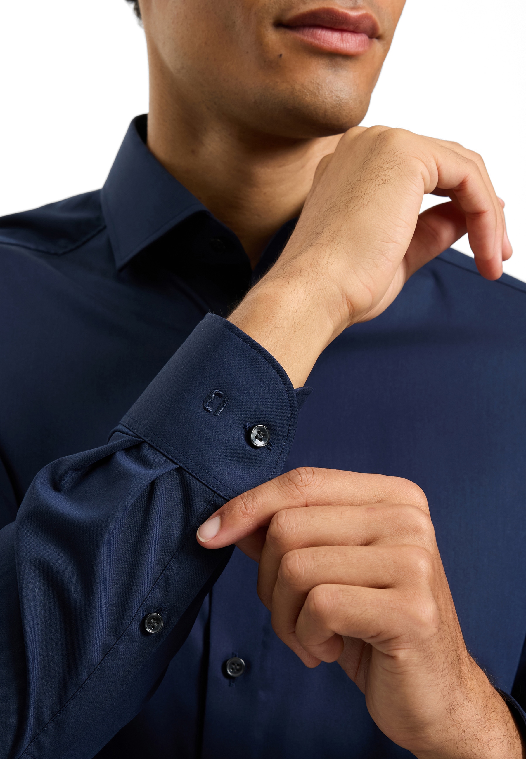 OLYMP Chemise à manches longues »Level Five« Businesshemd, unifarben, body fit, Royalkentkragen