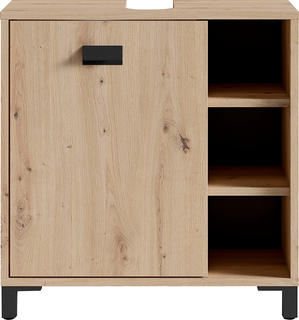 byLIVING Armoire sous lavabo »Wellness« 1 cuis tlg. 60cm Waschbeckenunterschrank mit Metallgriff und viel Stauraum.