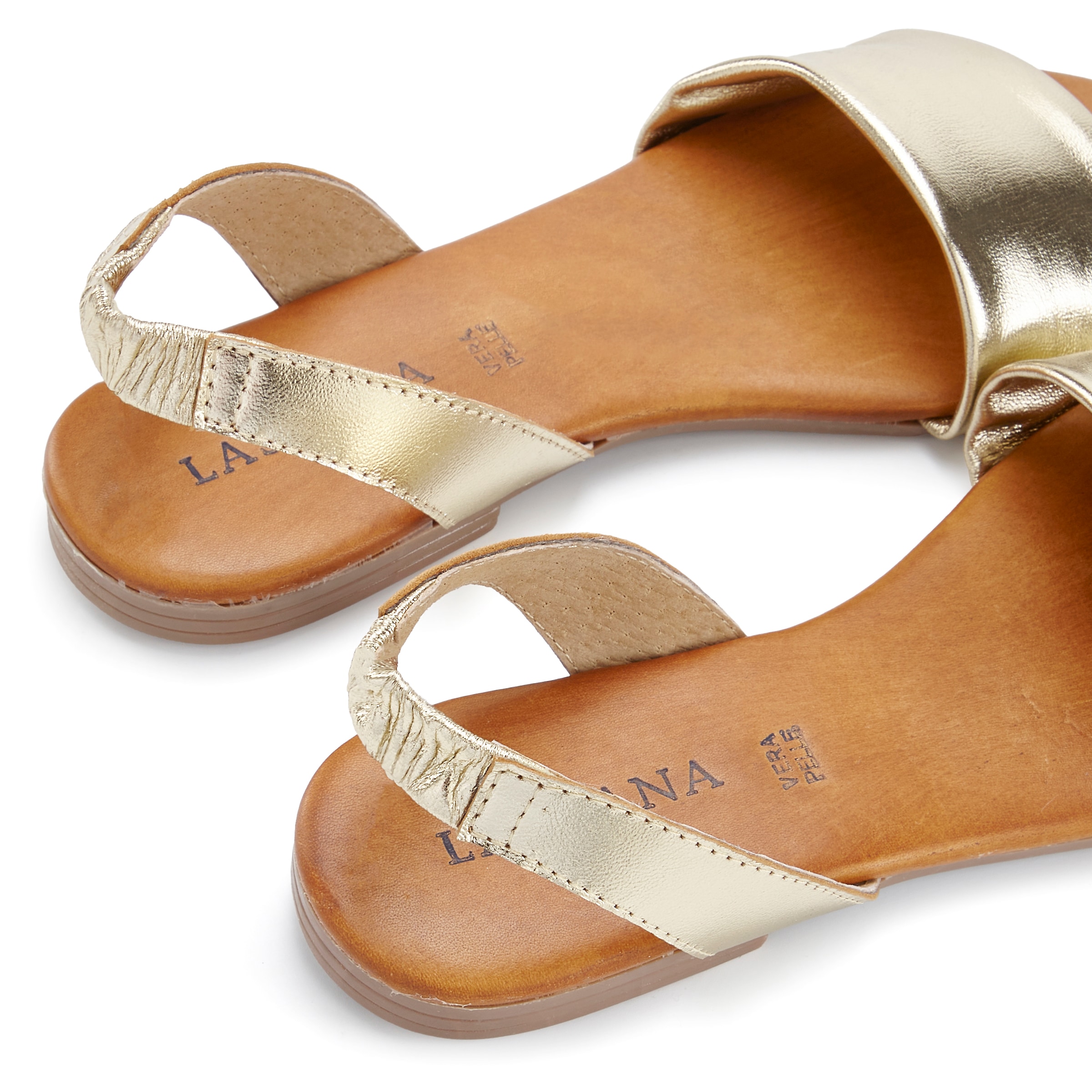 LASCANA Sandale »Sommerschuh, offener Schuh, Mule, Pantolette«  NOUVEAU en cuir avec bride élastique