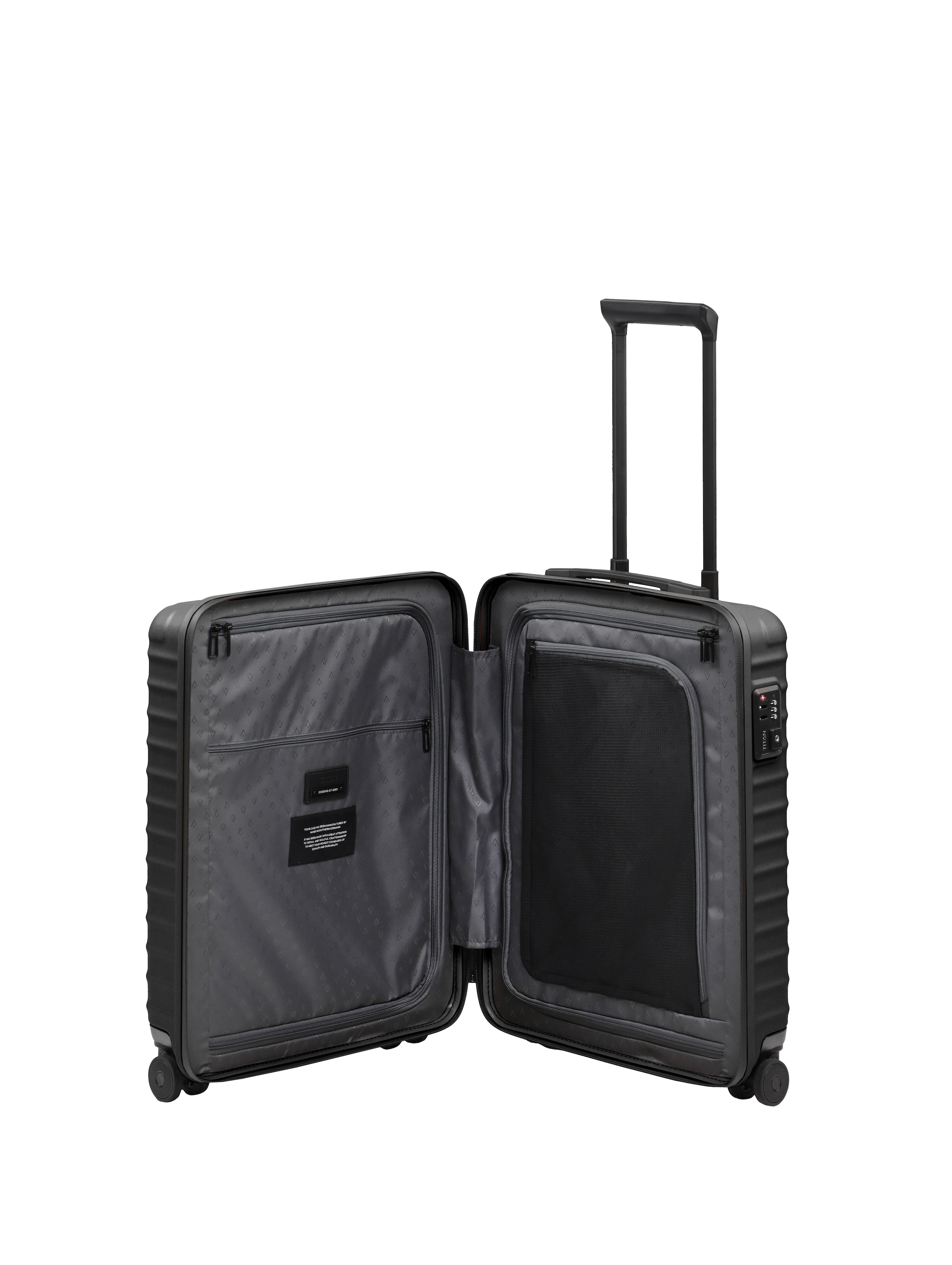 TITAN - Made in Germany Trolley »UPGRADE Koffer Hartschale« 38 litre 4 Rollen avec surface résistante aux rayures et compartimentage intérieur astucieux