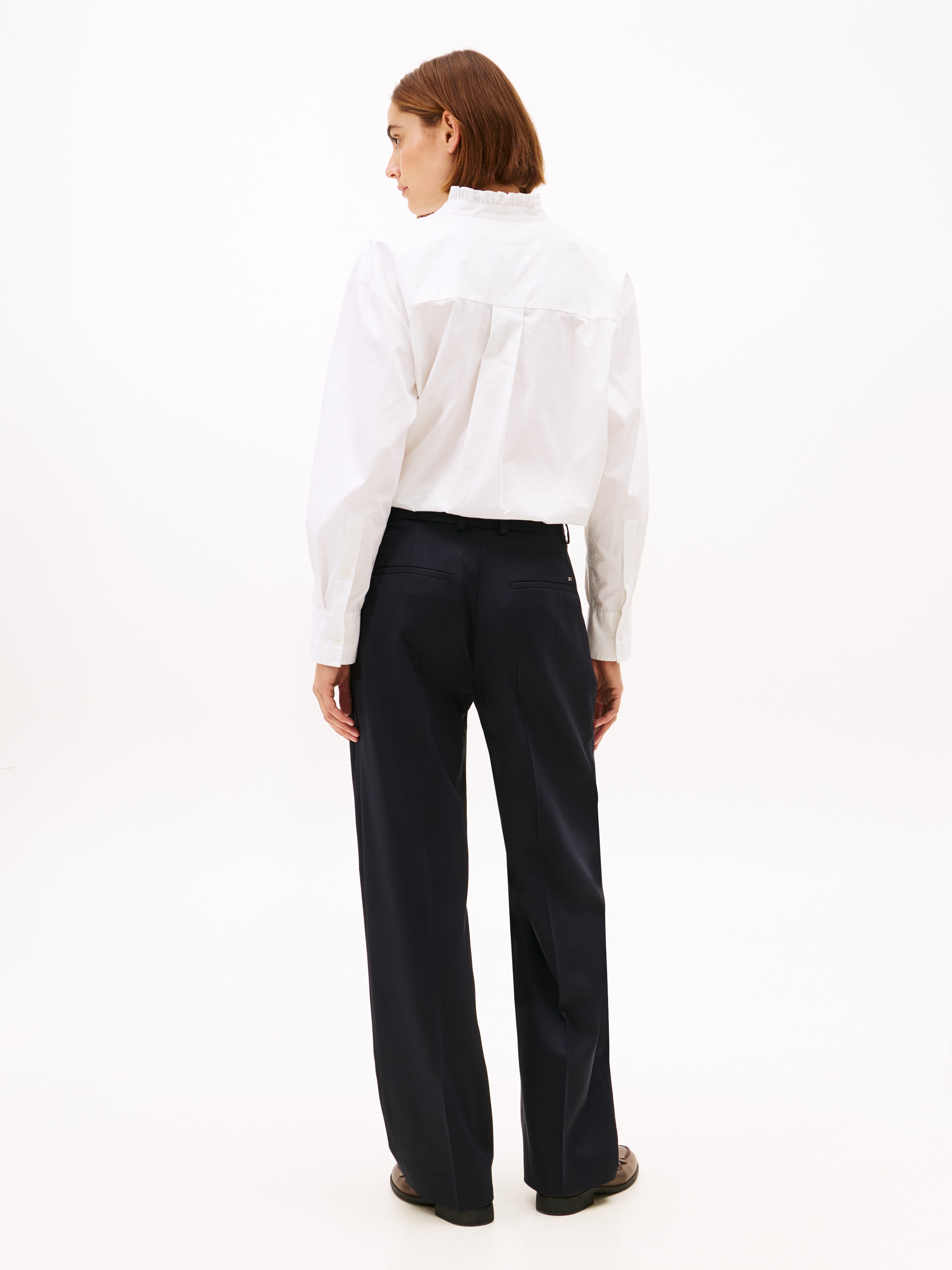 Tommy Hilfiger Pantalon de costume »TIMELESS WOOL RLXD STRT PANT«  mit Wolle