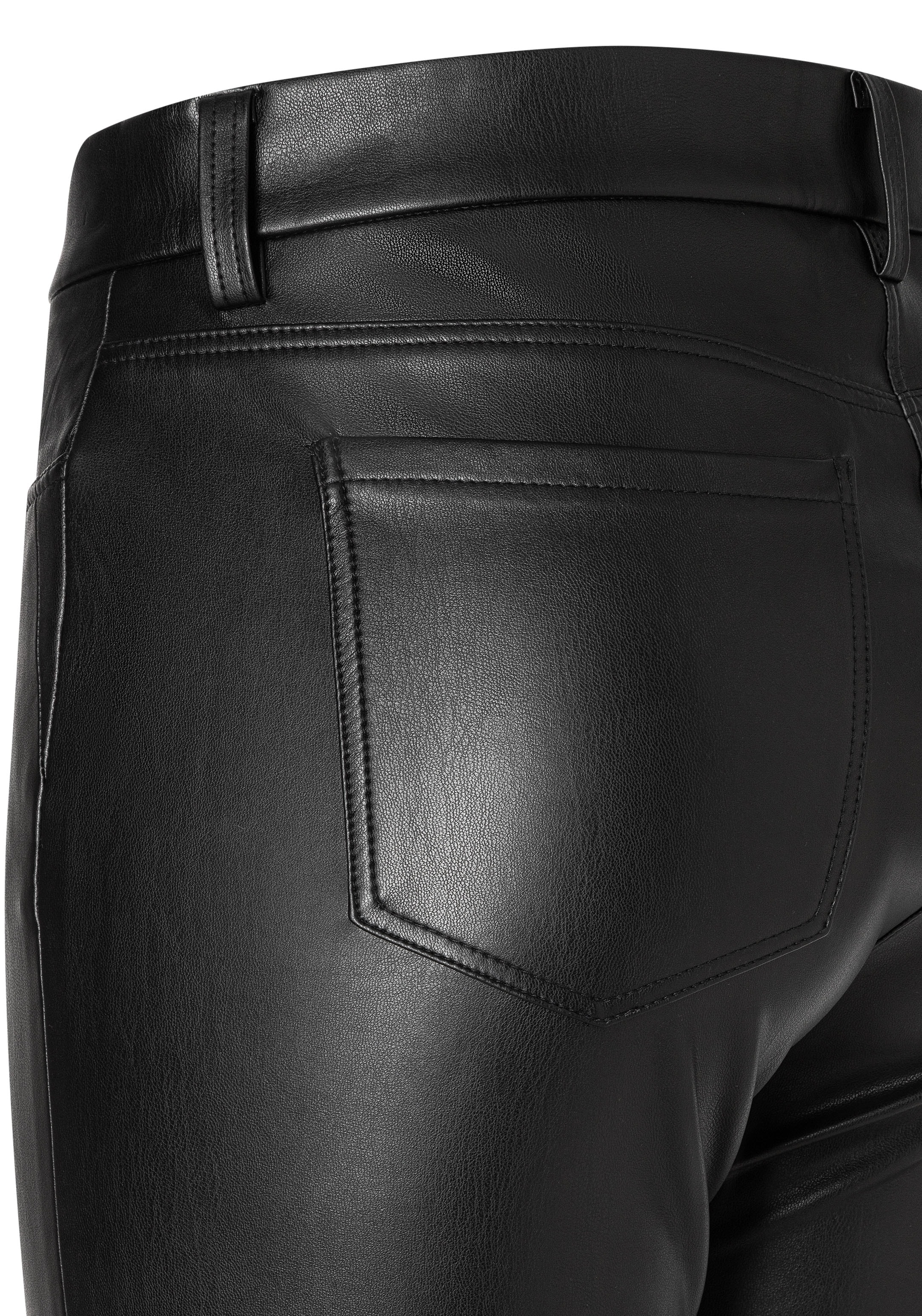 MAC Lederimitathose »SKINNY«  mit Taschen
