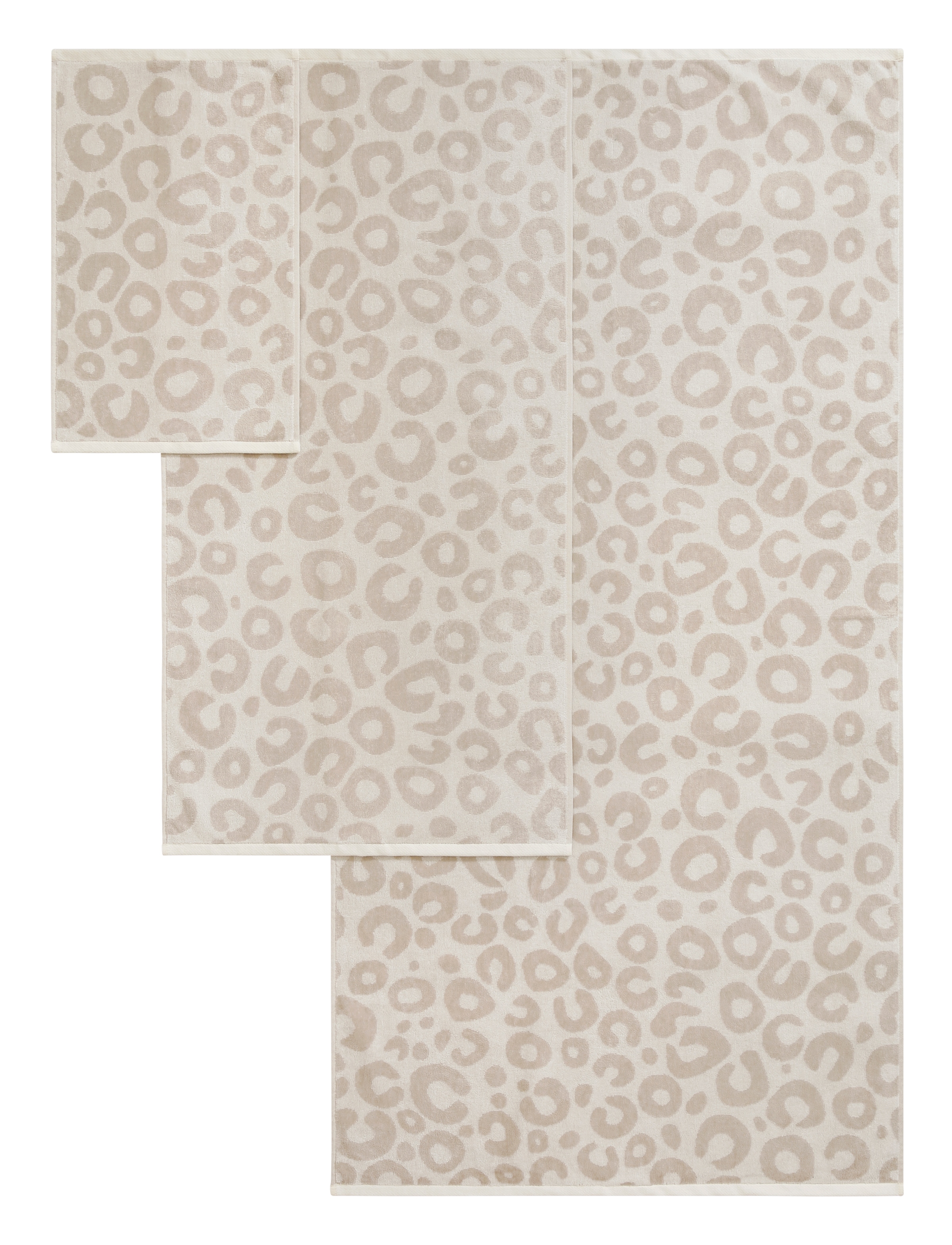 GOODproduct Handtuch Set »Anna Leopardenmuster, 8-tlg Handtuch-Set, 100% Baumwolle« Set 8 Frottiervelours Duschtücher, Handtücher und Gästetücher, weich, modern, Animal Print
