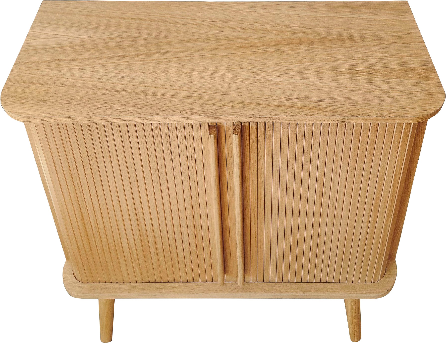 Woodman Highboard »Rove« Stauraumschrank besonderes Design, Breite 83 cm, mit Eichenholzfurnier