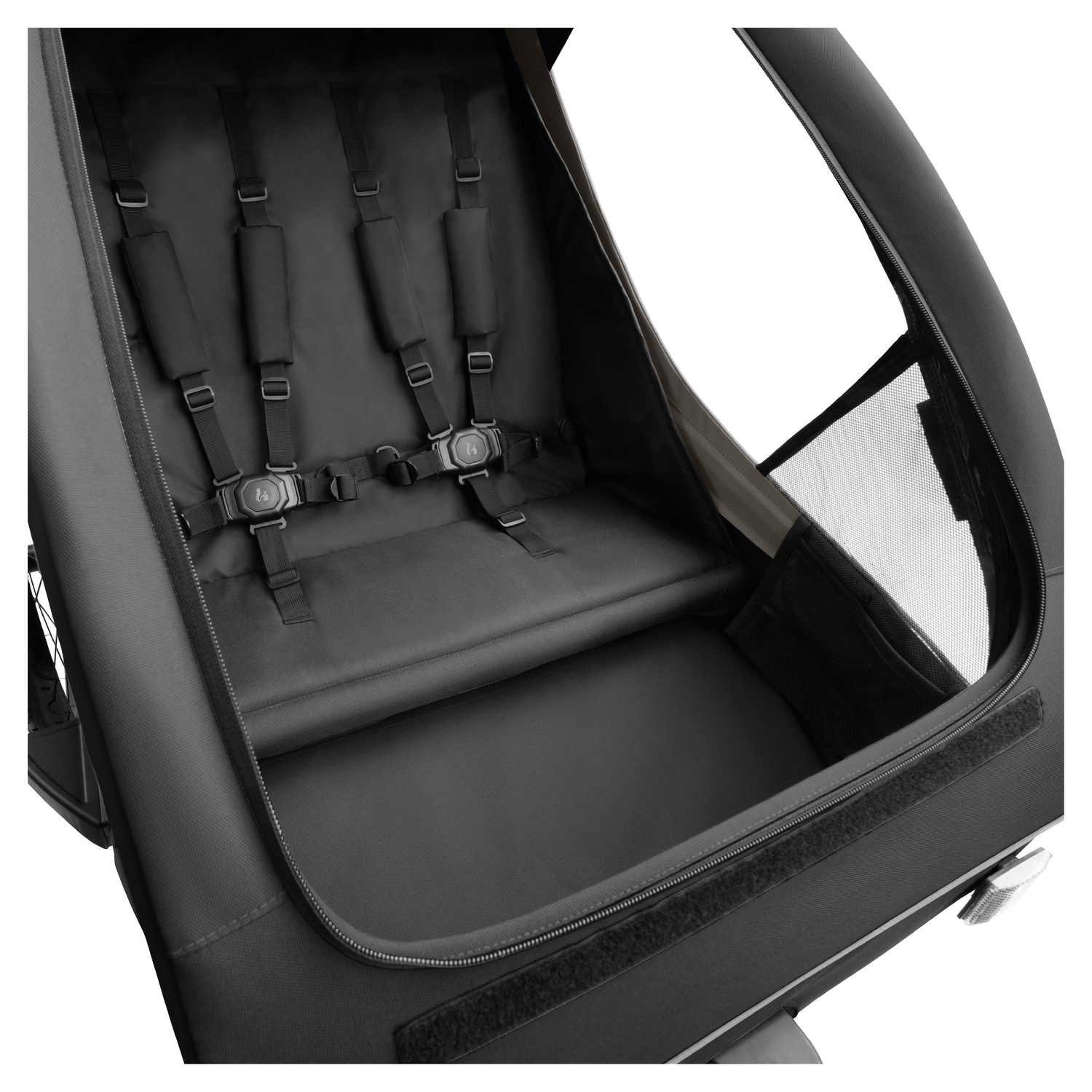 Hauck Fahrradkinderanhänger »2in1 Bike Trailer und Buggy Dryk Duo Plus, black« für 2 Kinder; inklusive Deichsel