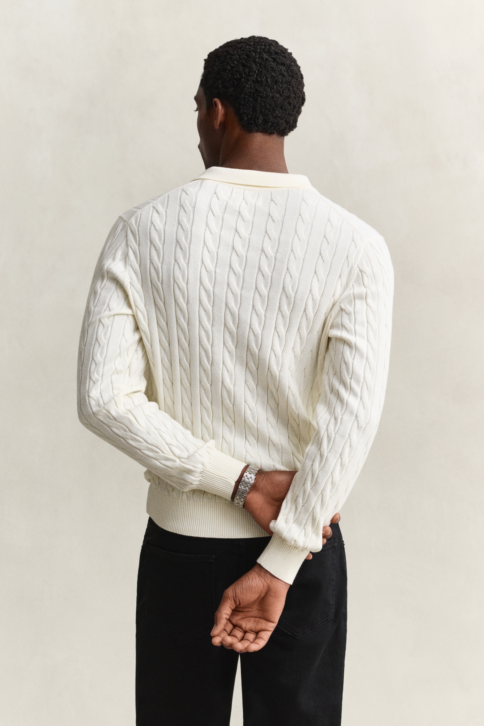 Gant Pull à col polo »COTTON CABLE POLO« regular fit avec col polo