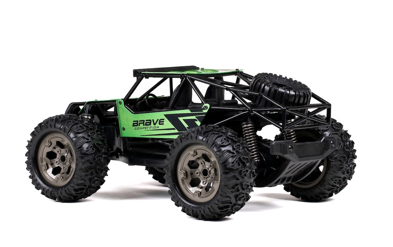  Voiture-jouet »TEC-TOY RC Brave 1:12« véhicule tout-terrain robuste pour courses rapides en terrain accidenté