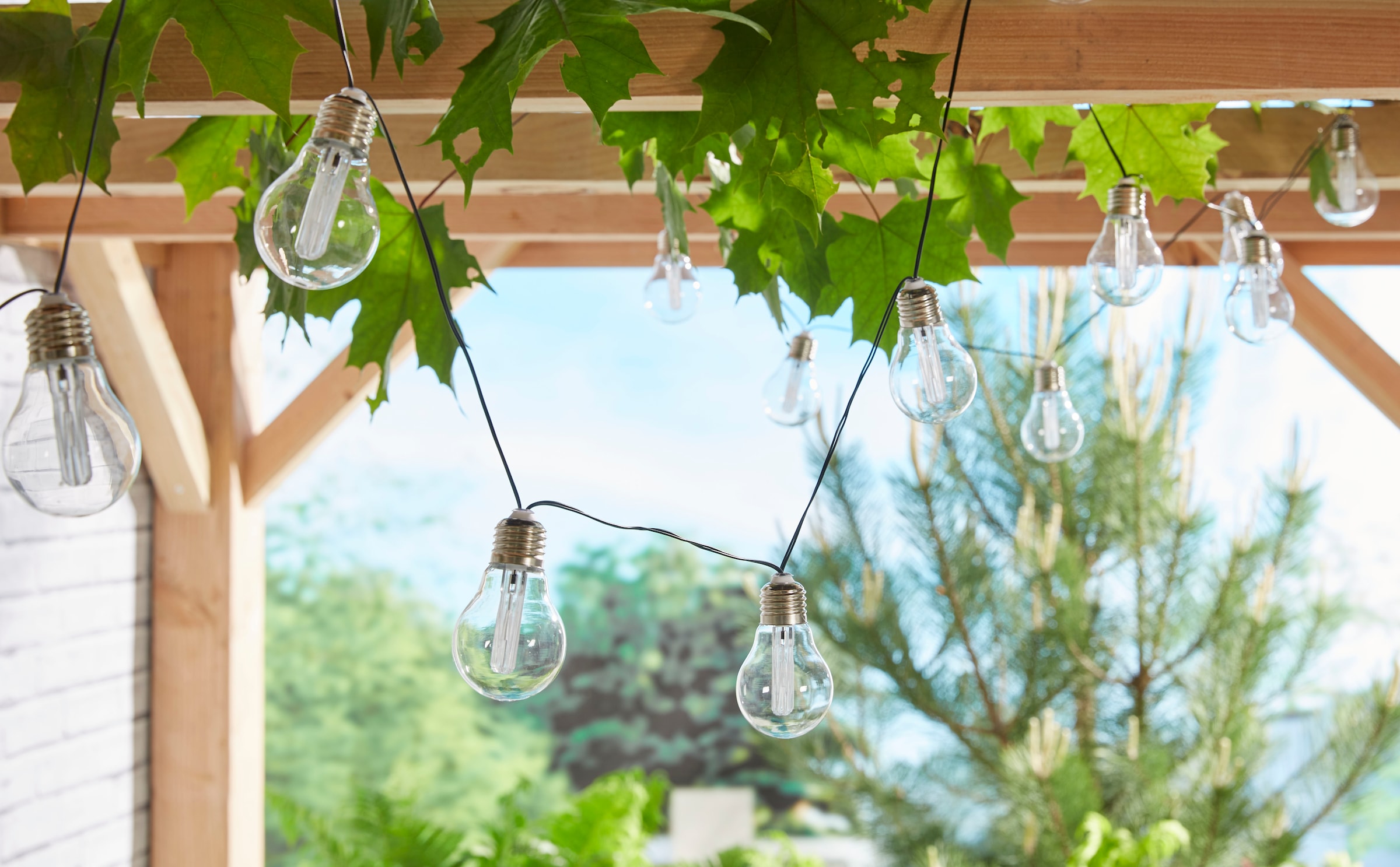 LUXFORM Lichterkette »Solar-Lichterkette Corfu Partybeleuchtung - 15xLED« Aus Glas gefertigt