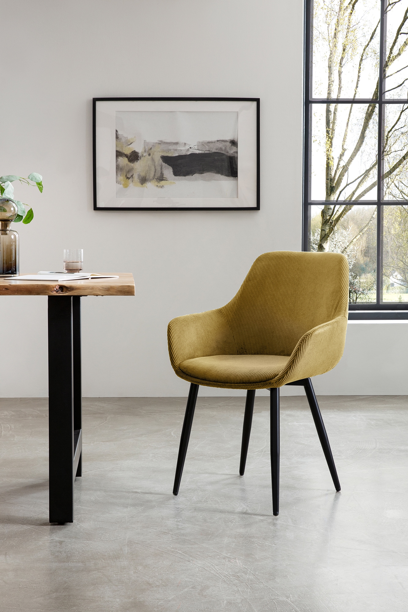 SalesFever Ensemble de salle à manger »Stilvolle Essgruppe« Set, 5 cuis tlg. 5-teiliges Set aus geöltem, gewachstem Massivholz