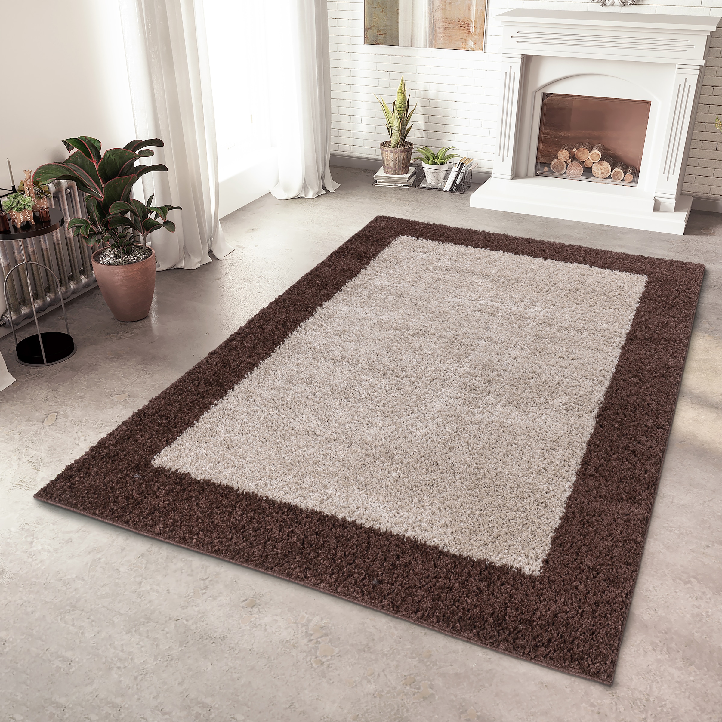 GOODproduct Hochflor-Teppich »Liams« rechteckig 30 mm Höhe mit Bordüre, besonders weich und kuschelig, Wohnzimmer, Schlafzimmer