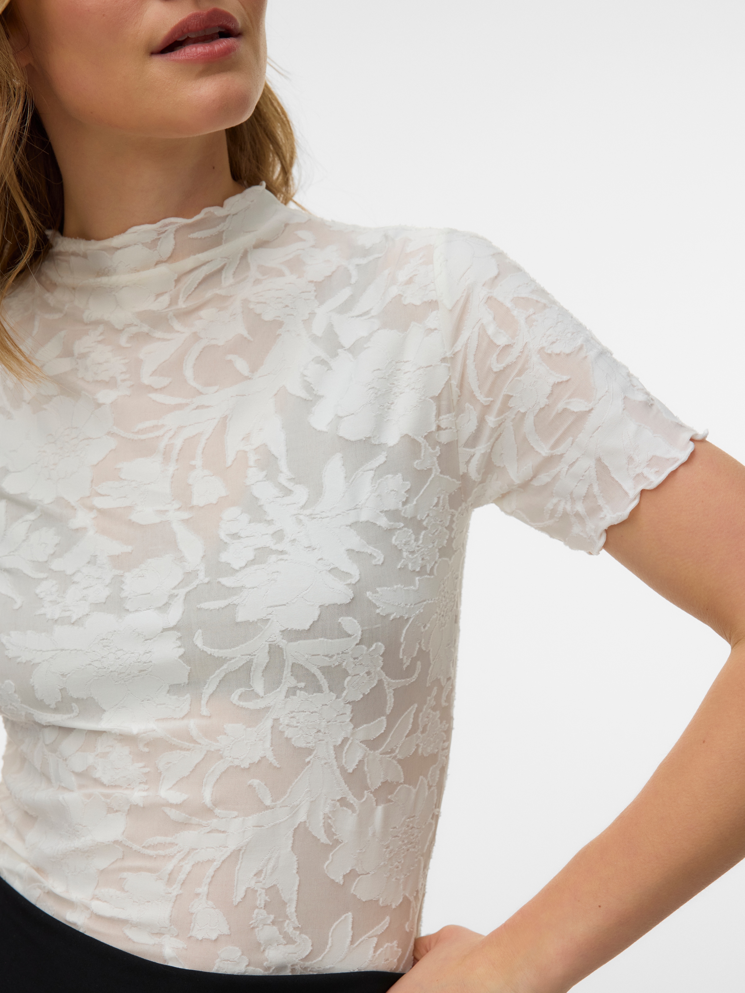 Vero Moda T-shirt à manches courtes »VMLAYLA SS TOP JRS NOOS« Materialmix