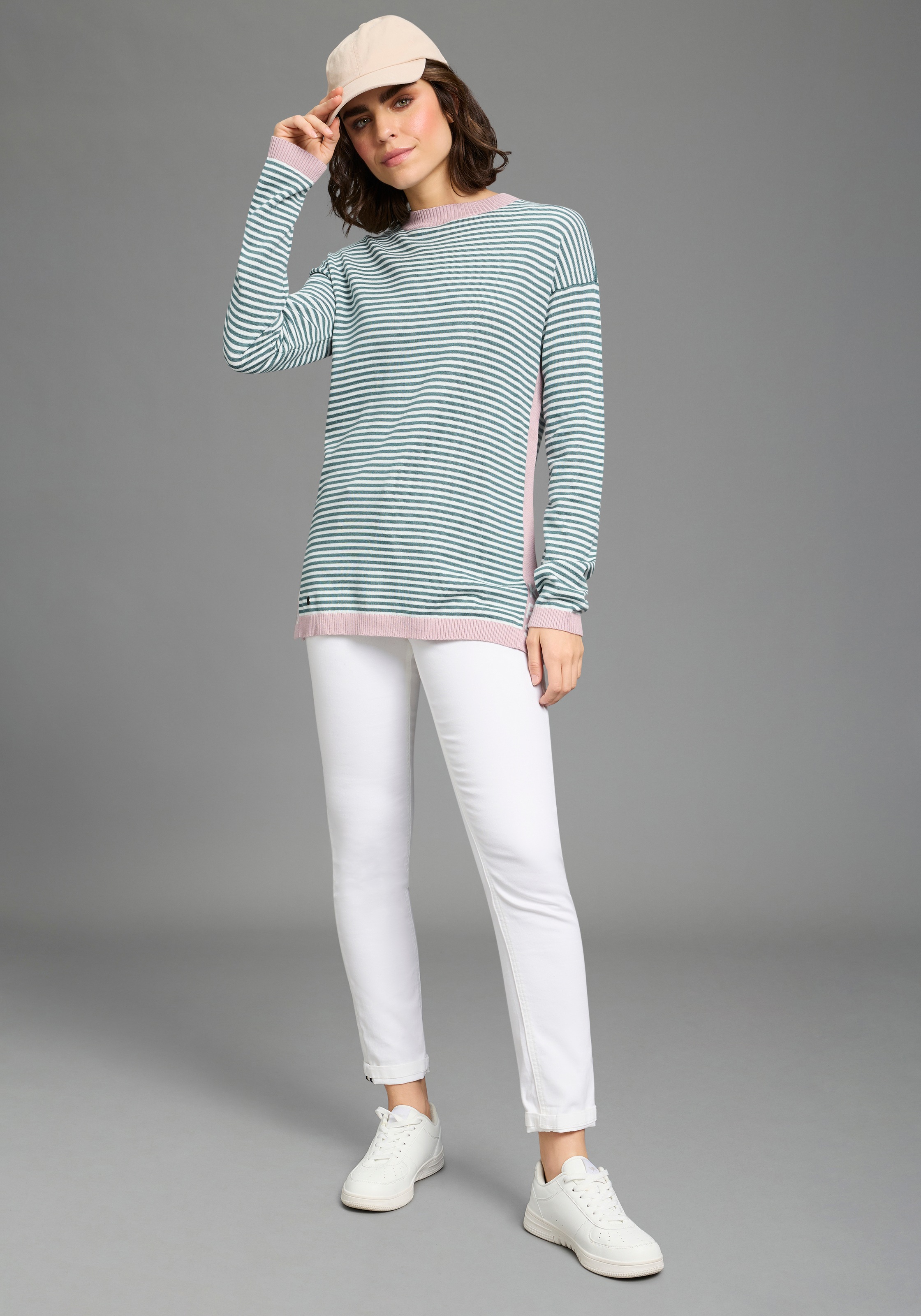 KangaROOS Pull en tricot aus Baumwolle-Mix, mit Rundhalsausschnitt, lässig geschnitten