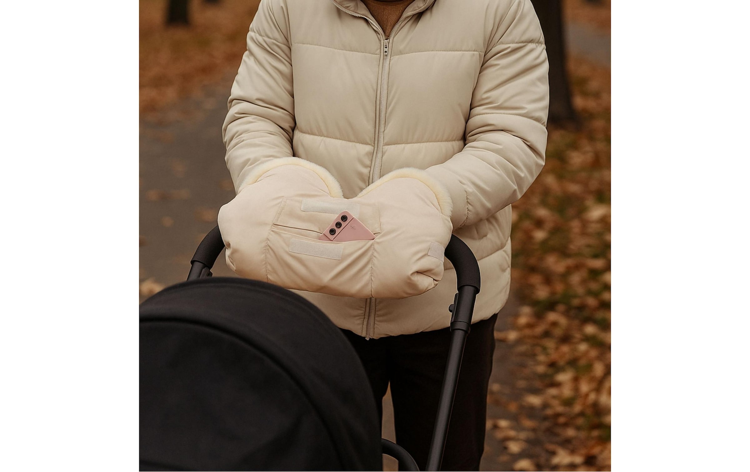 Kaiser Kinderwagen-Handwärmer »Lammfell Big Cream«