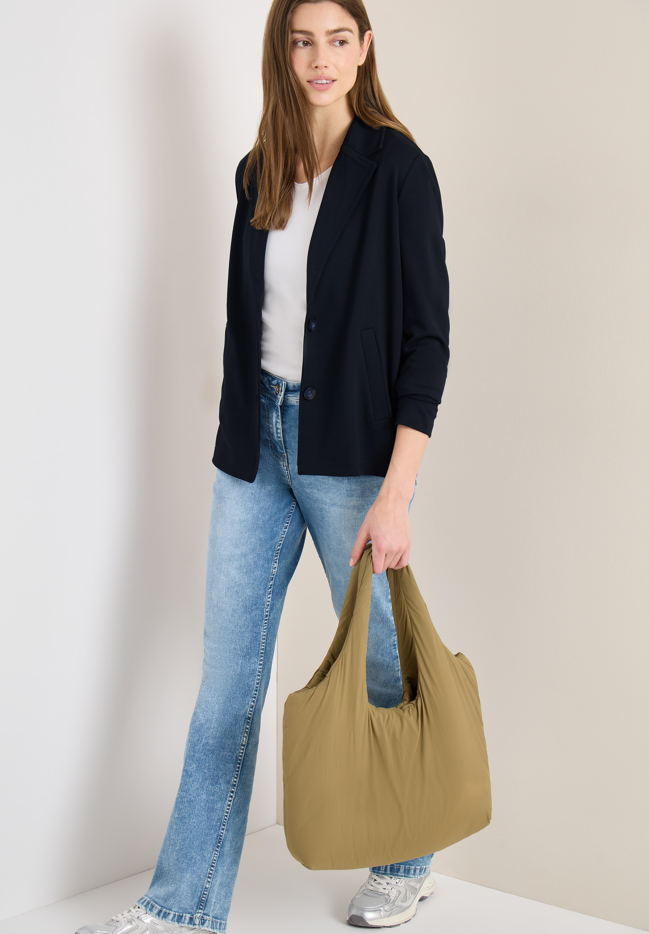 Cecil Sweatblazer mit Knopfverschluss und Viskose
