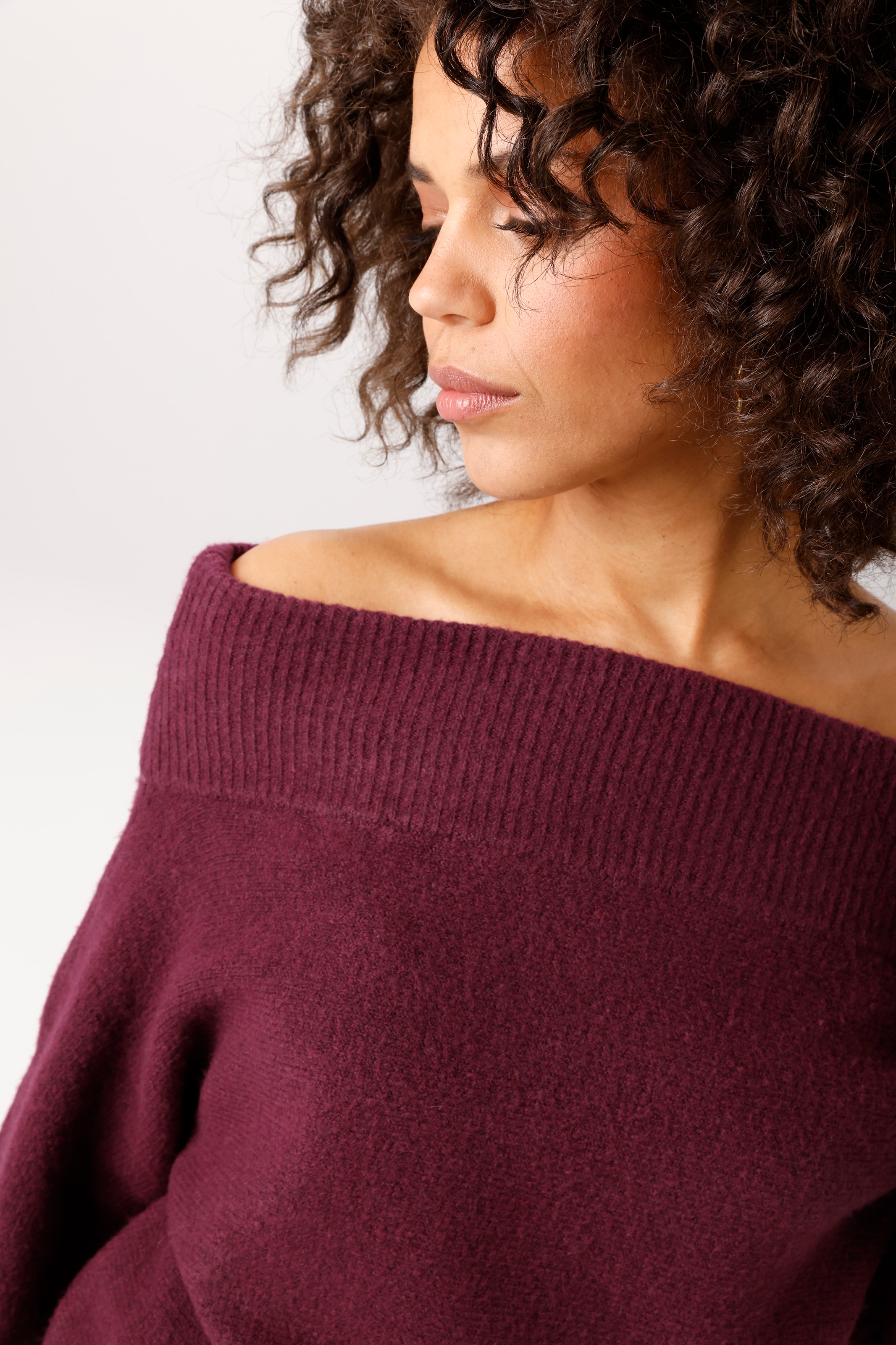 Aniston CASUAL Pull en tricot avec encolure Carmen - NOUVELLE COLLECTION